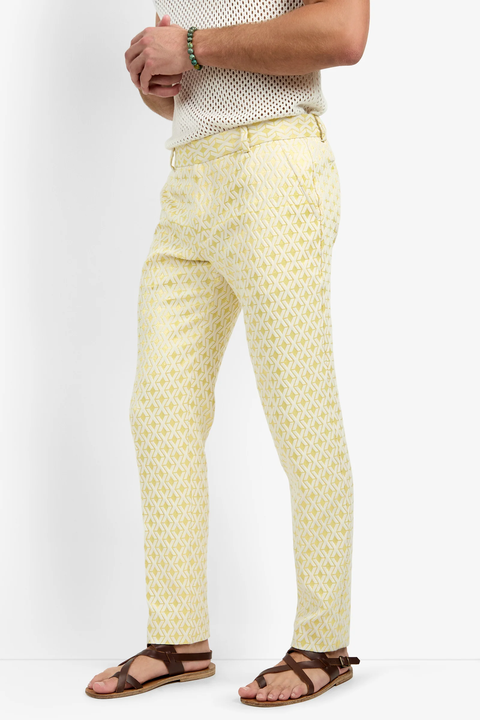 Clyde Slim Trouser - Crossroads Jacquard - Image 4