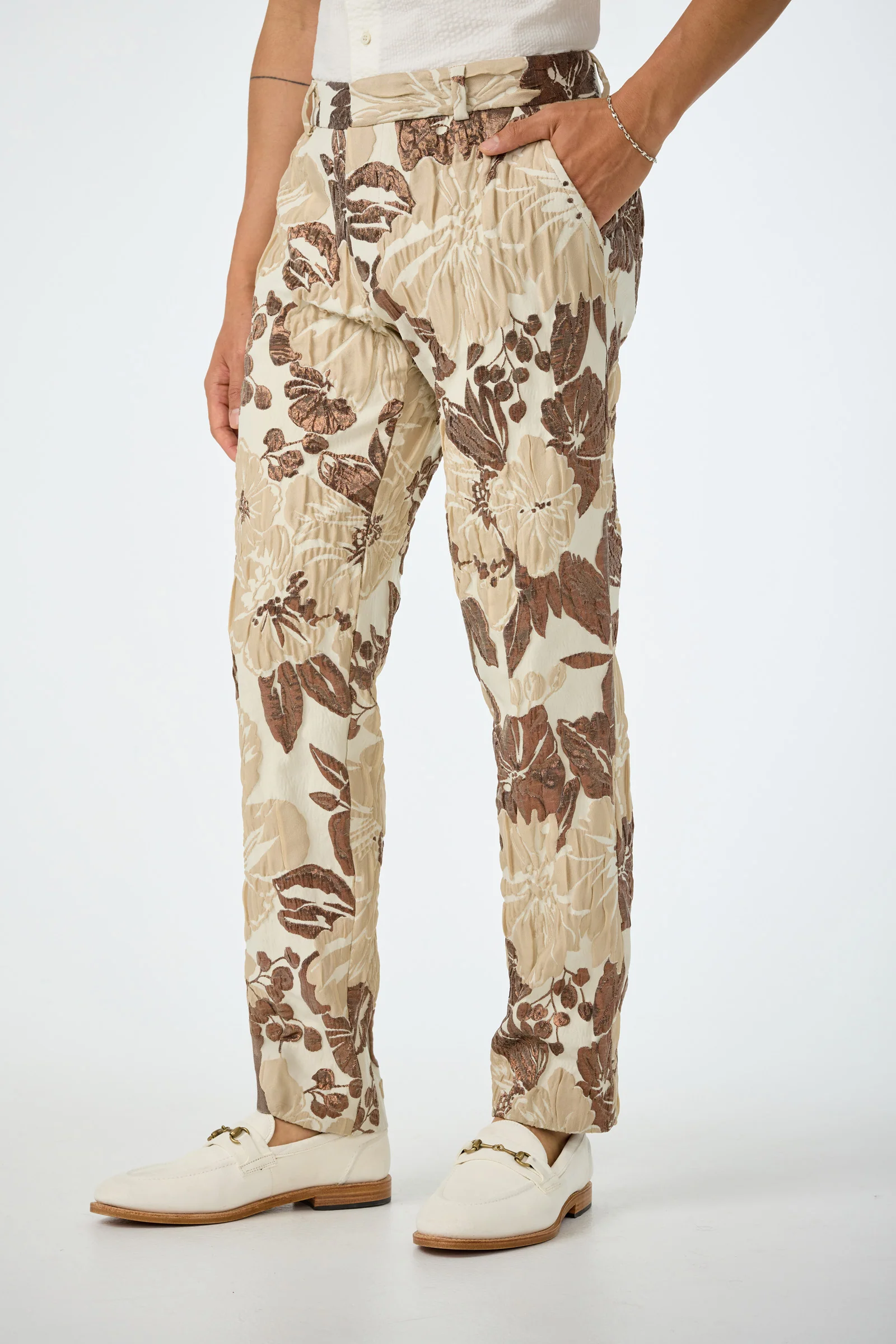 Clyde Slim Trouser - Daintree Jacquard - Image 3