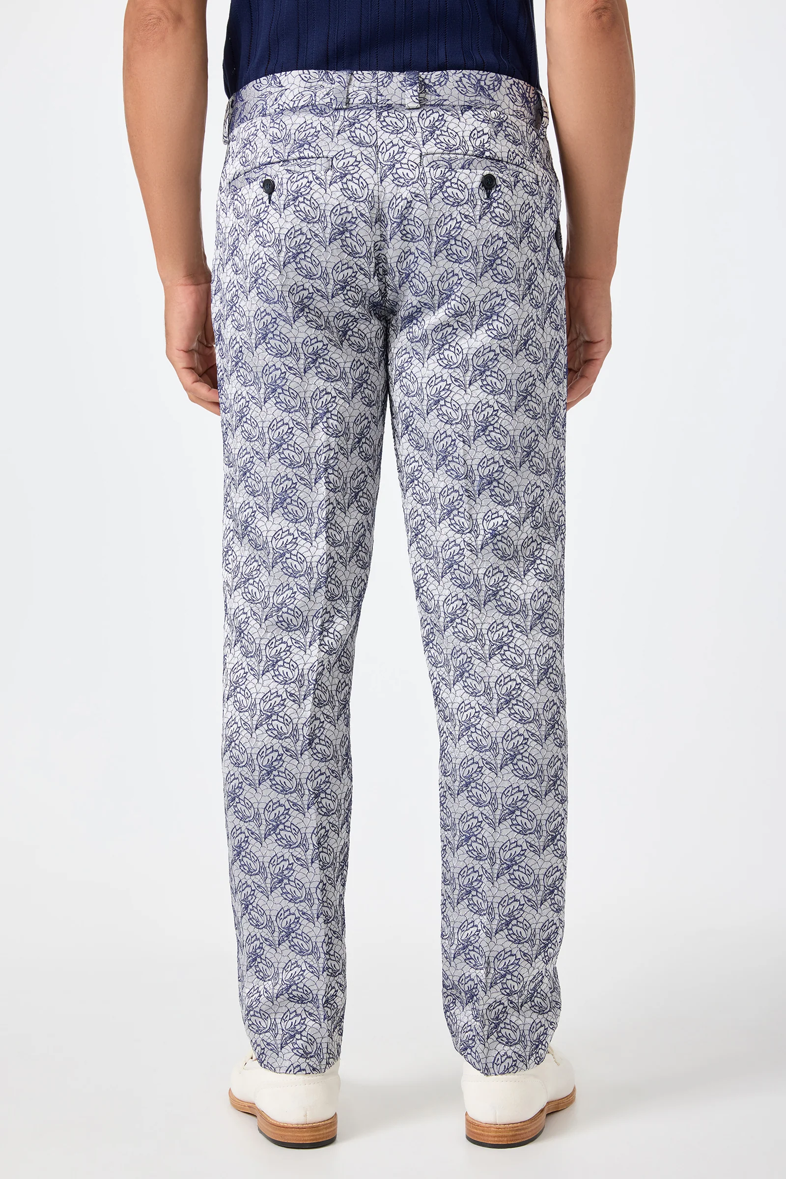 Clyde Slim Trouser - Efflorescent Jacquard - Image 4