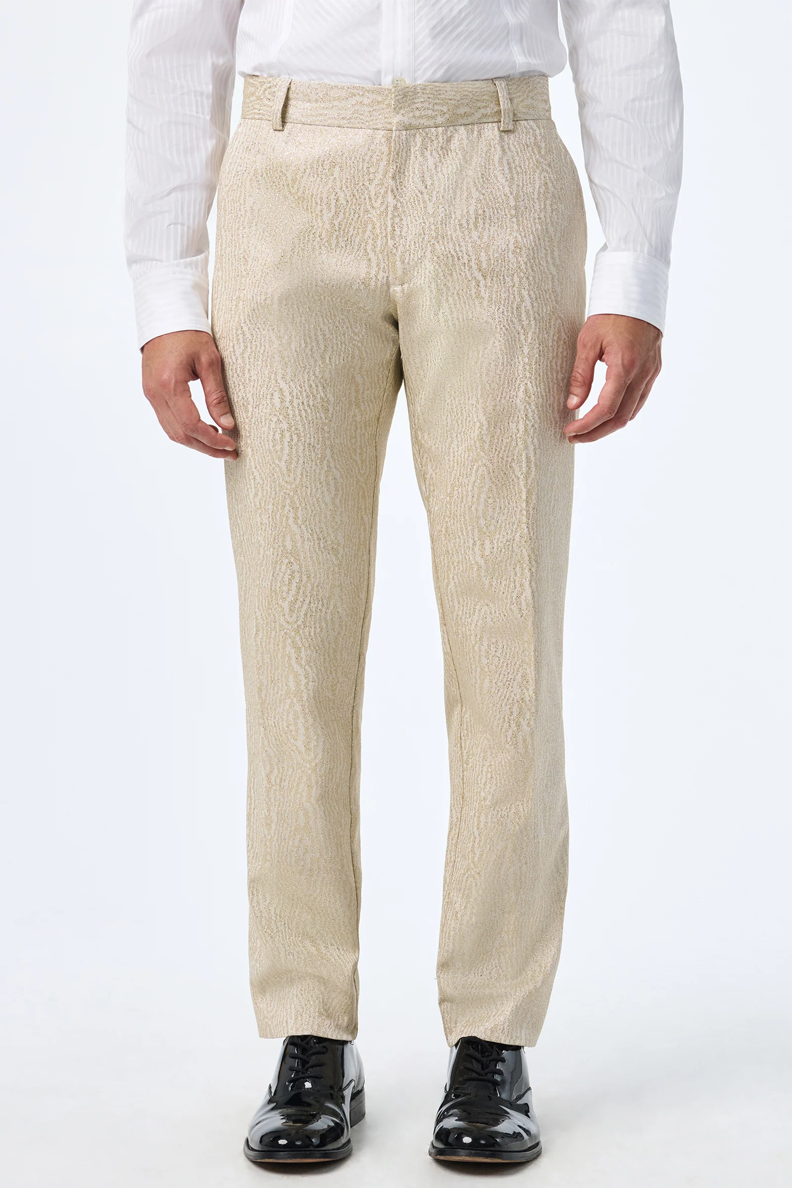 Clyde Slim Trouser - Gold Moire