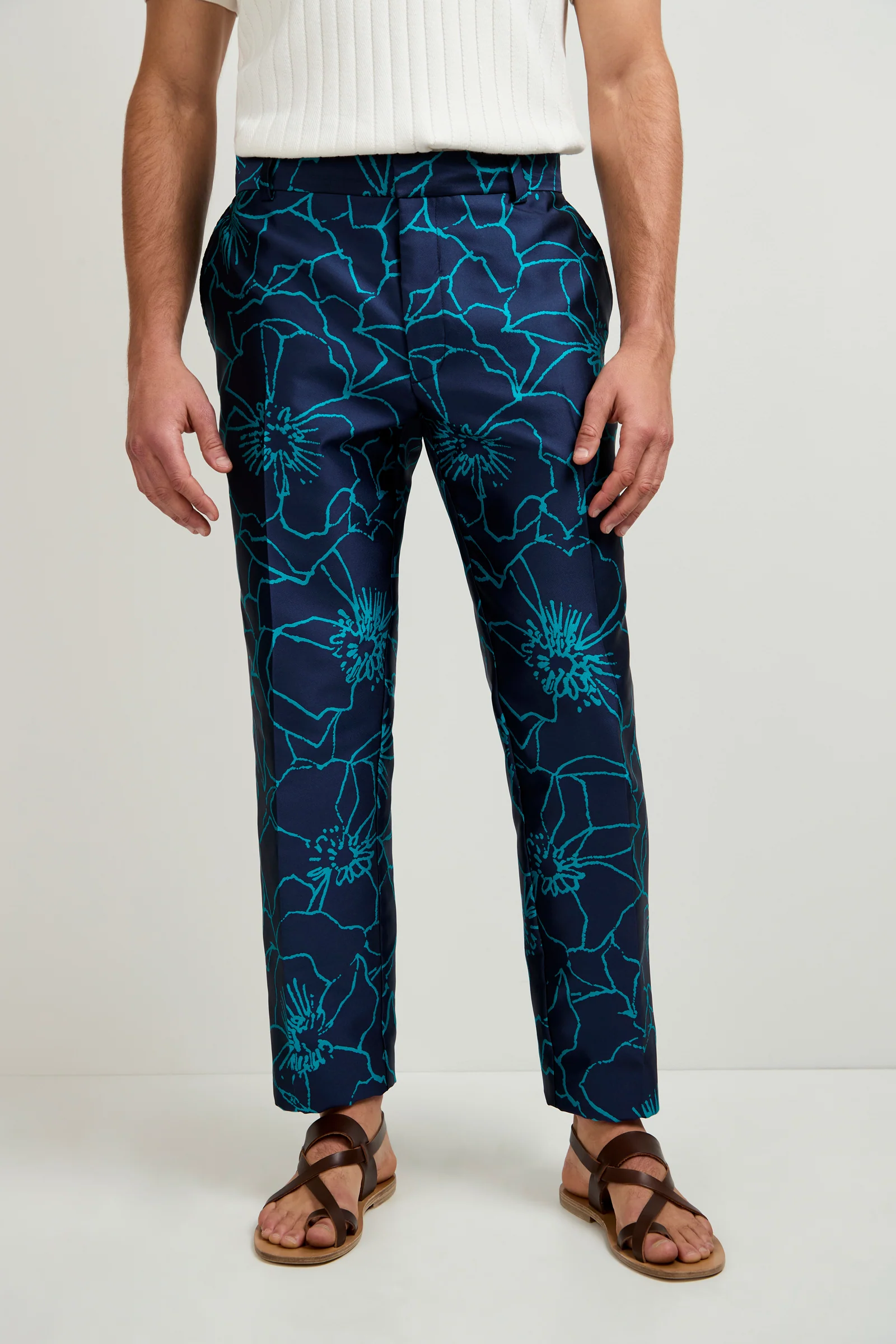 Clyde Slim Trouser - Jucara Jacquard - Image 2