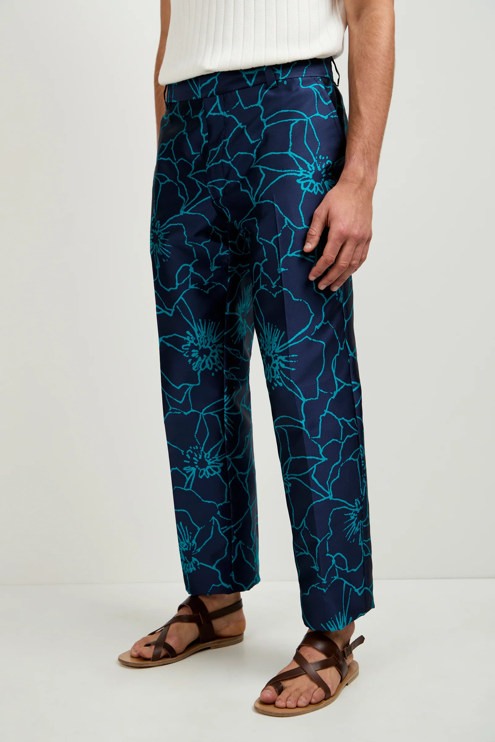 Clyde Slim Trouser - Jucara Jacquard - Image 3