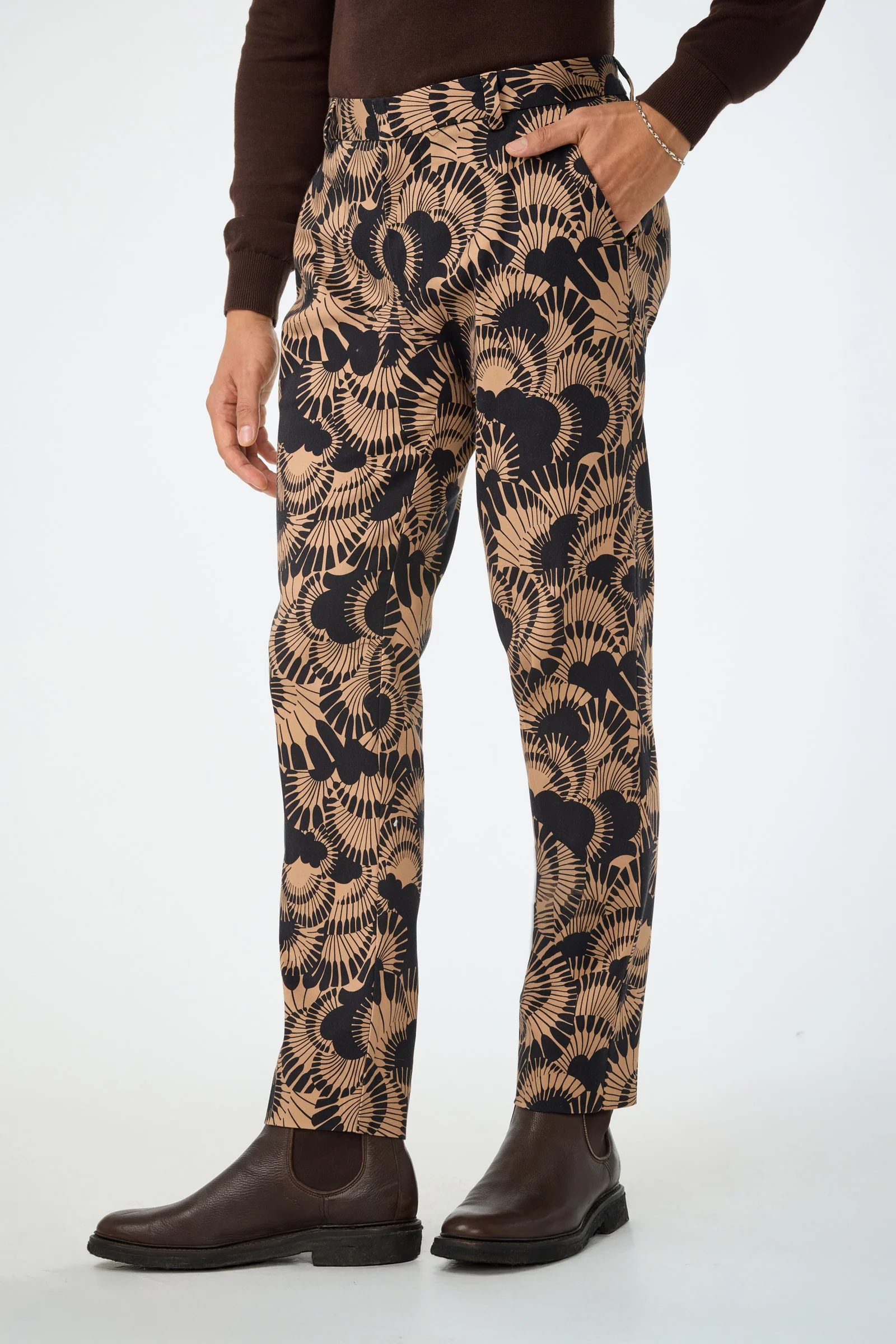 Clyde Slim Trouser - Juniper Herringbone - Image 3