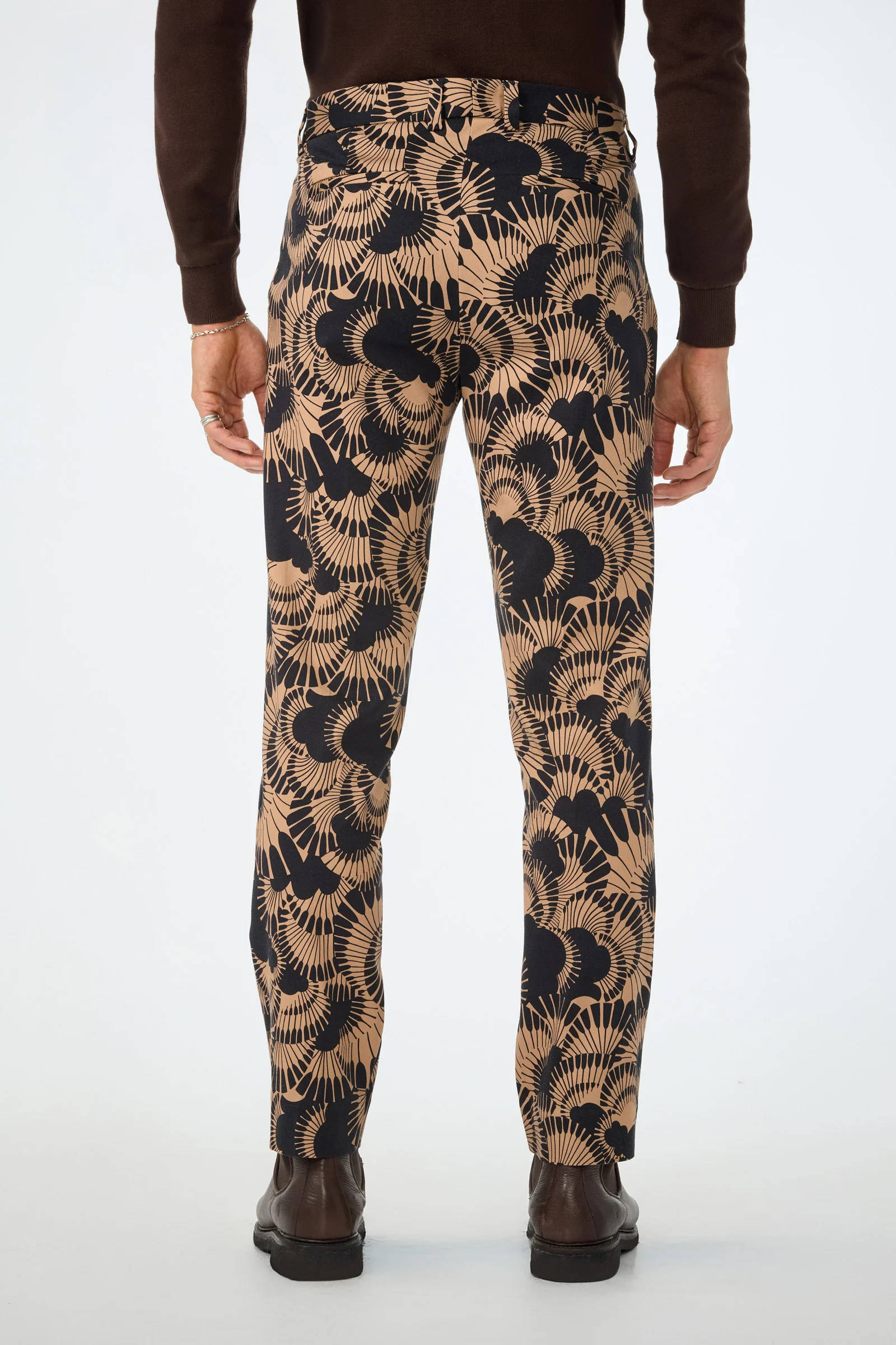 Clyde Slim Trouser - Juniper Herringbone - Image 4