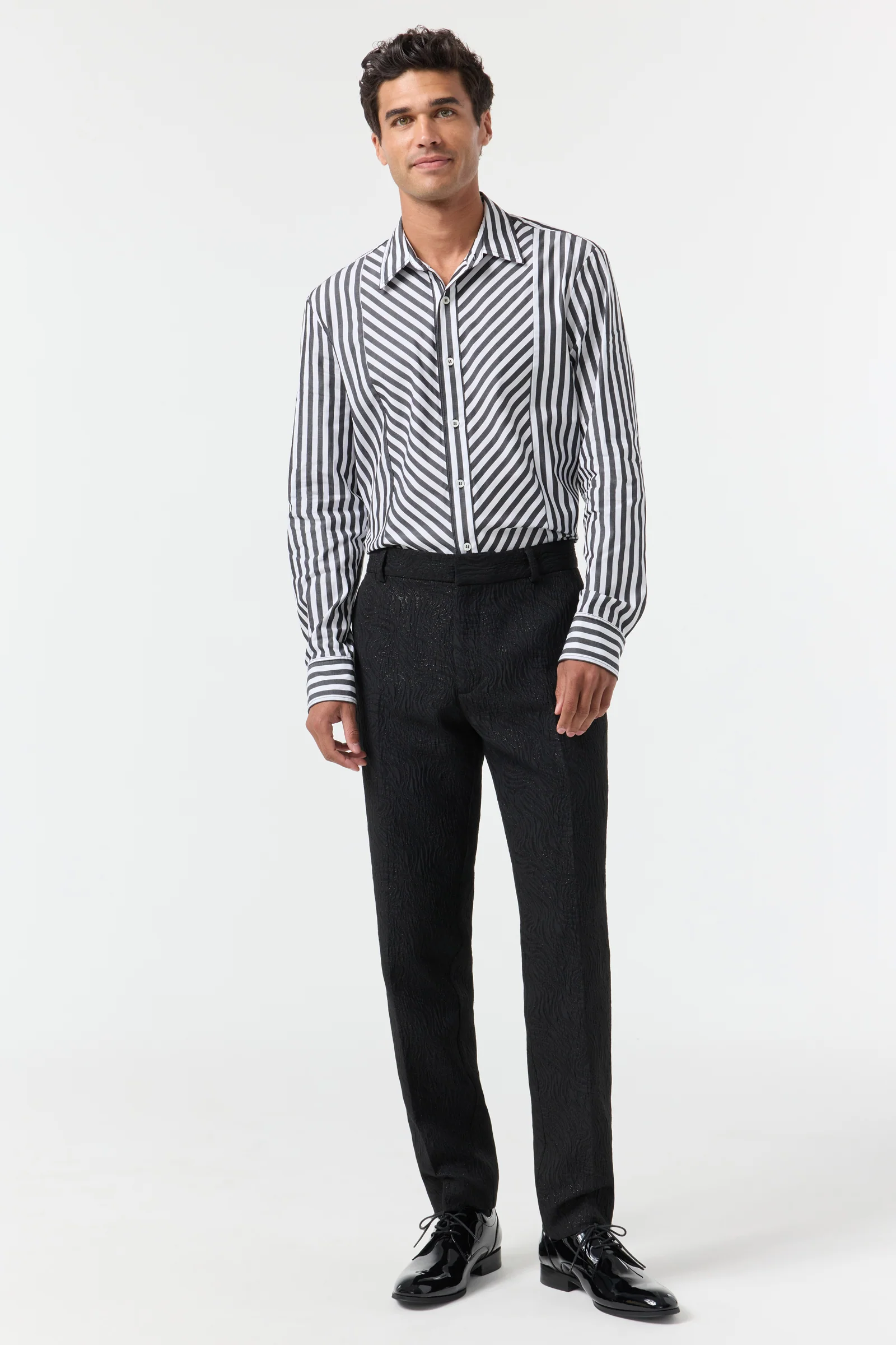 Clyde Slim Trouser - Metallic Groove