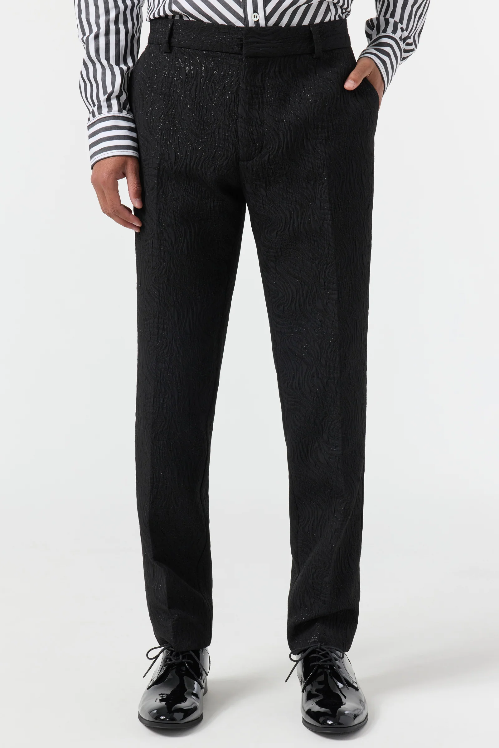 Clyde Slim Trouser - Metallic Groove - Image 2