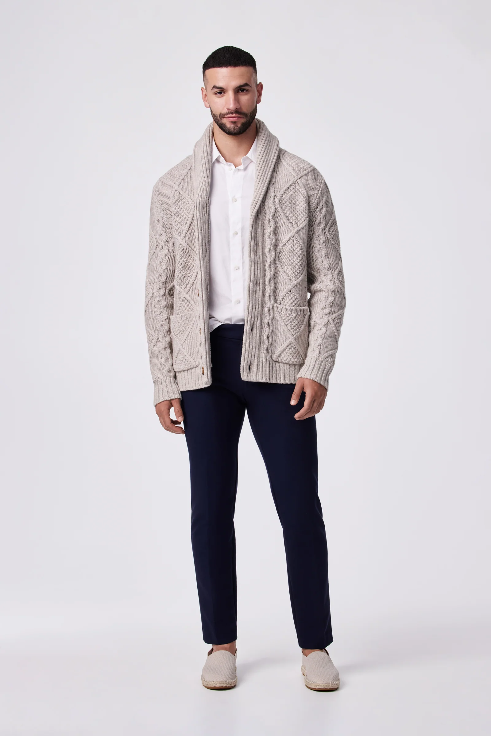 Clyde Slim Trouser - Stretch Piqué - Image 5