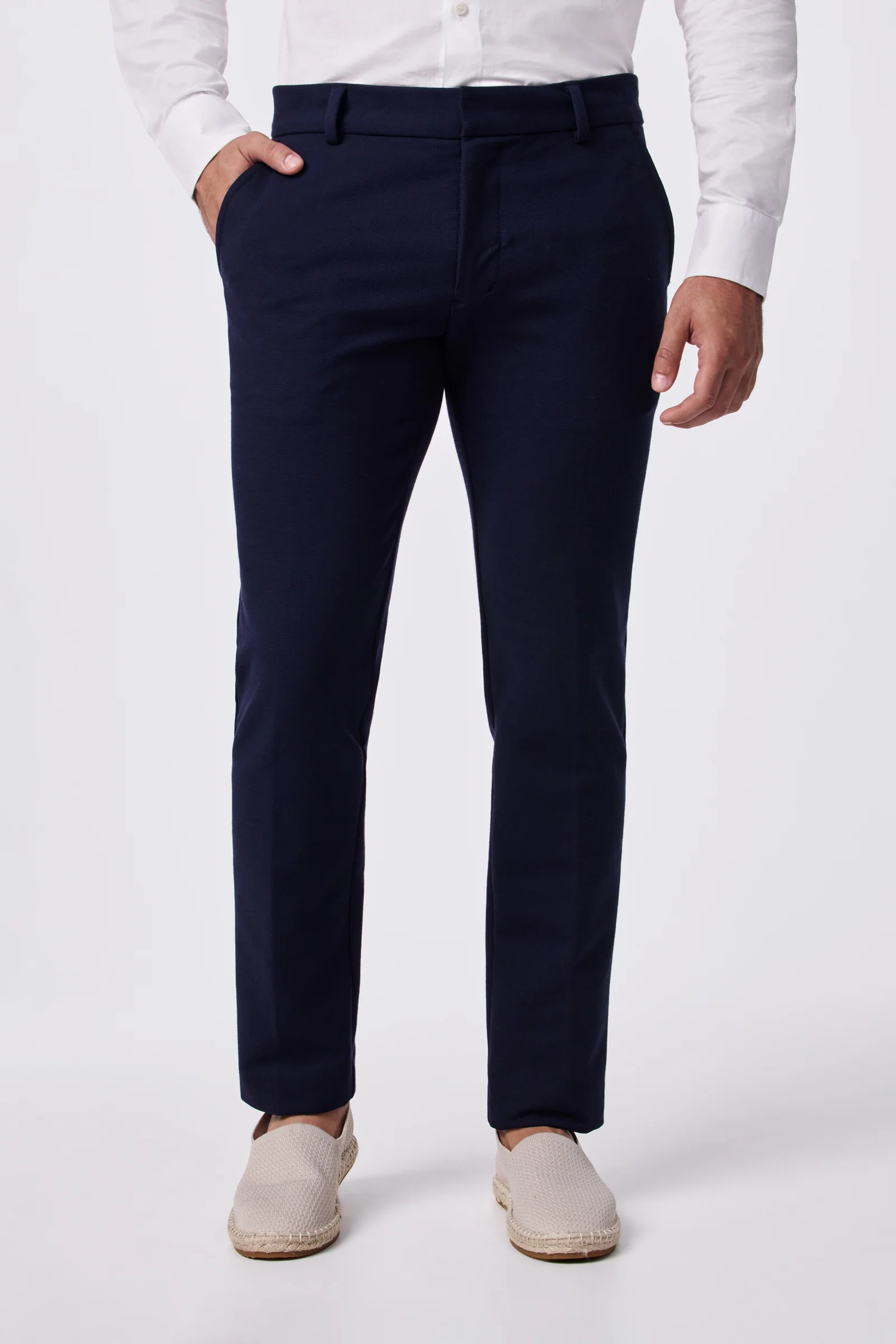 Clyde Slim Trouser - Stretch Piqué - Image 6