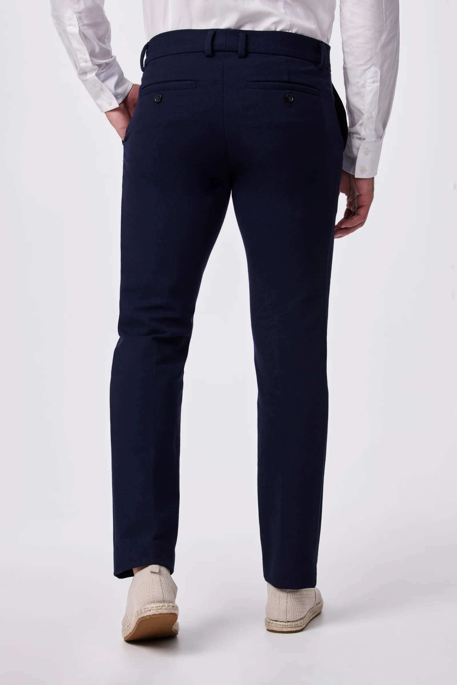 Clyde Slim Trouser - Stretch Piqué - Image 8