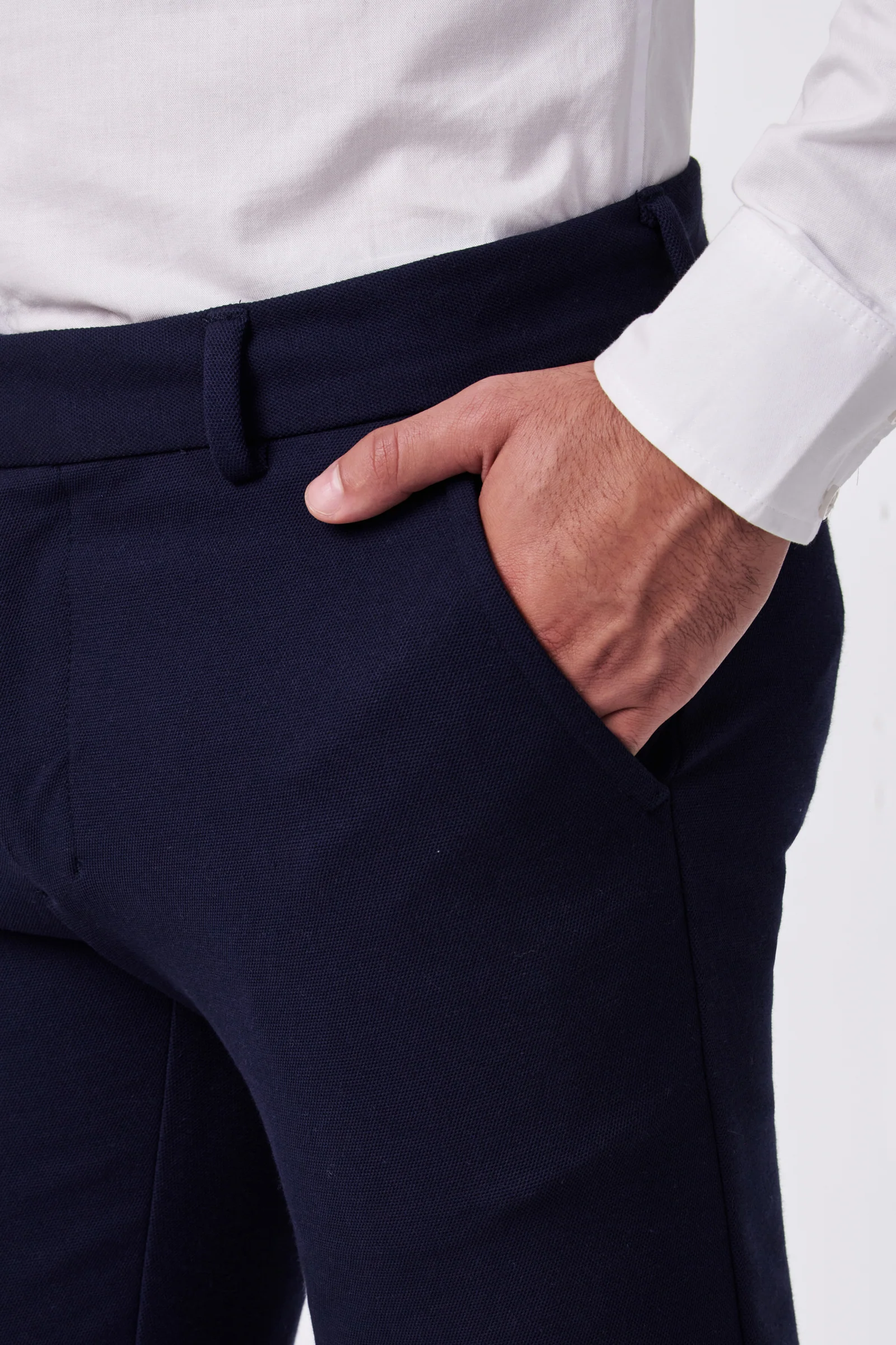 Clyde Slim Trouser - Stretch Piqué - Image 9