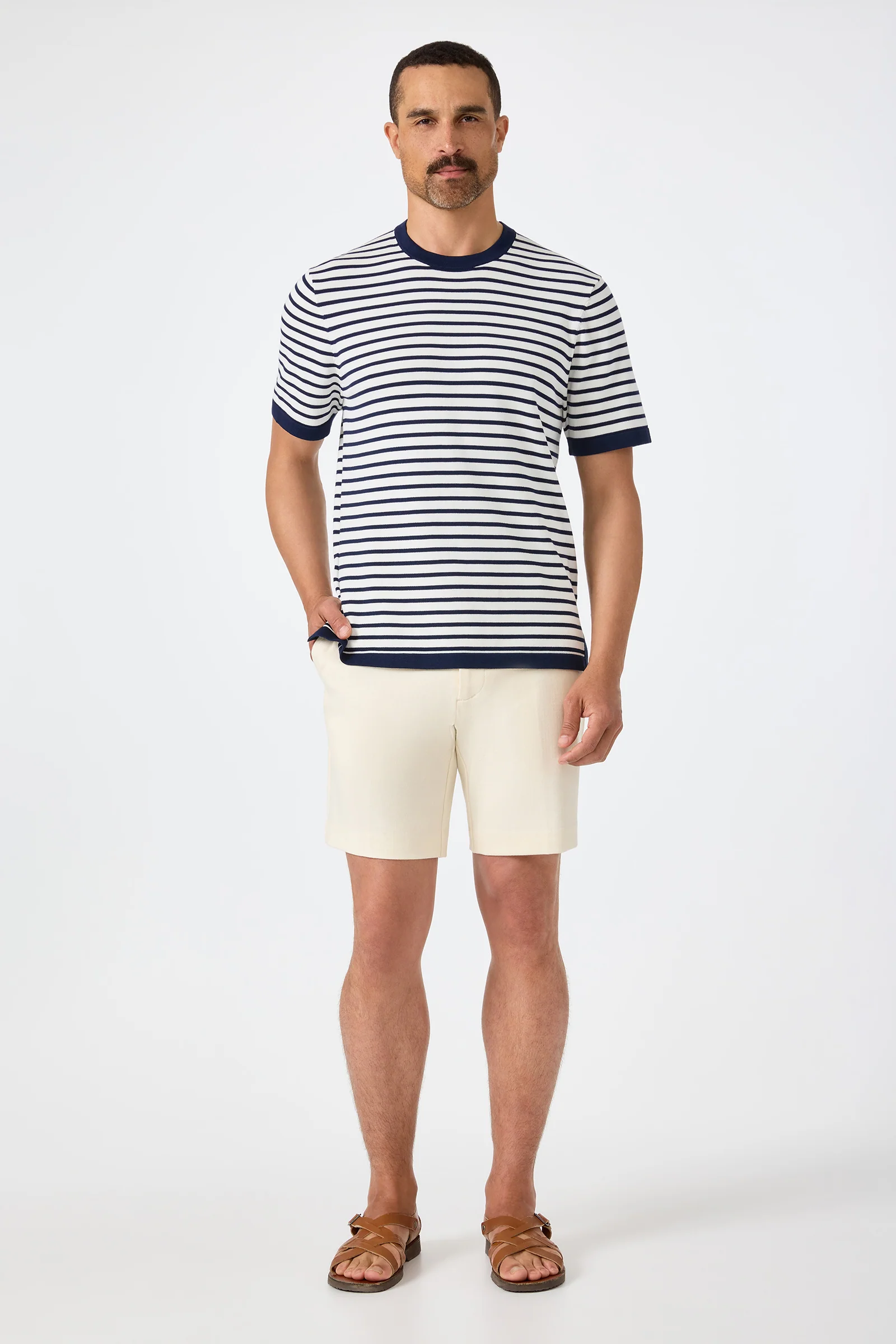 Giovanni Stripe Short-Sleeve Pullover - Image 2