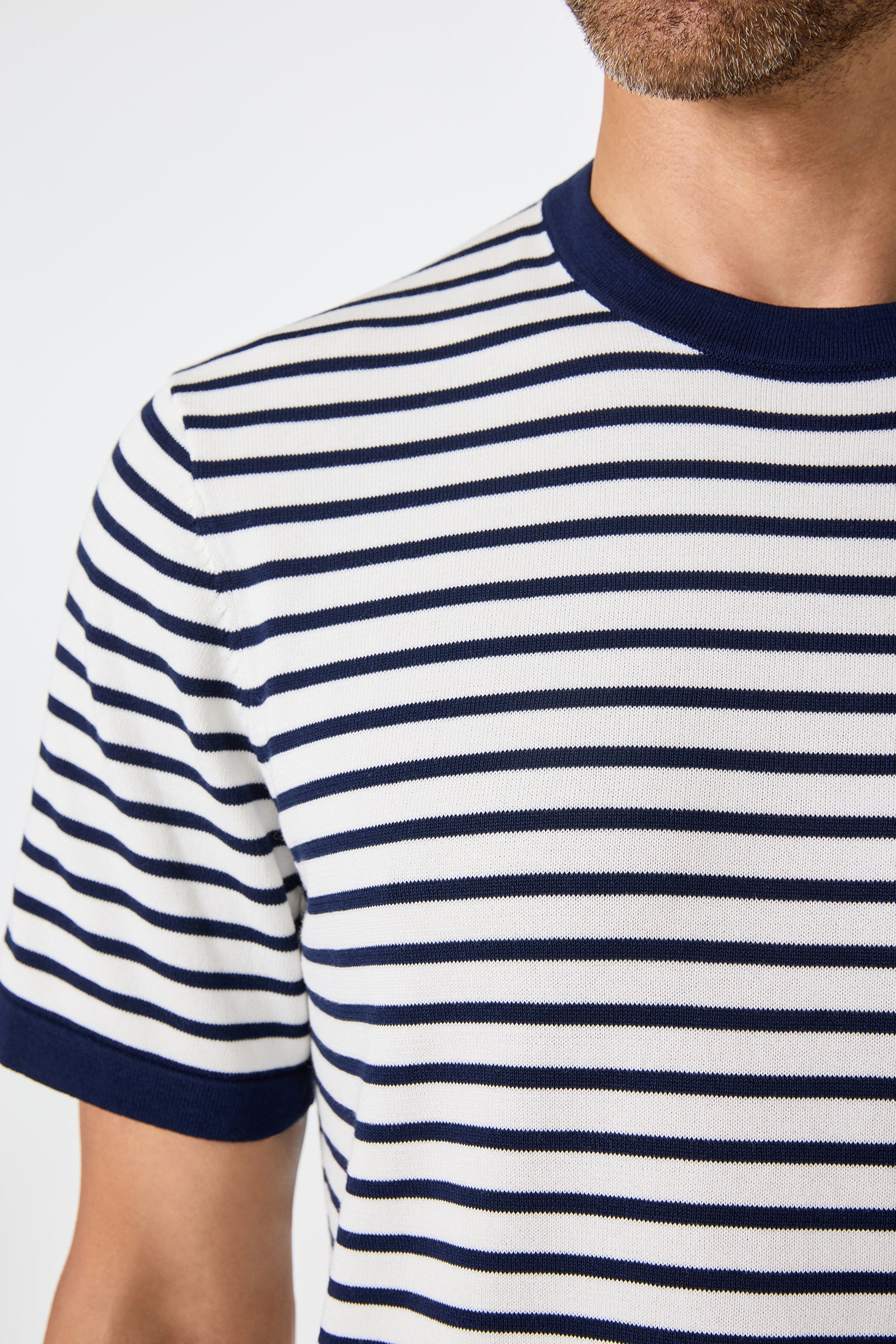 Giovanni Stripe Short-Sleeve Pullover - Image 5