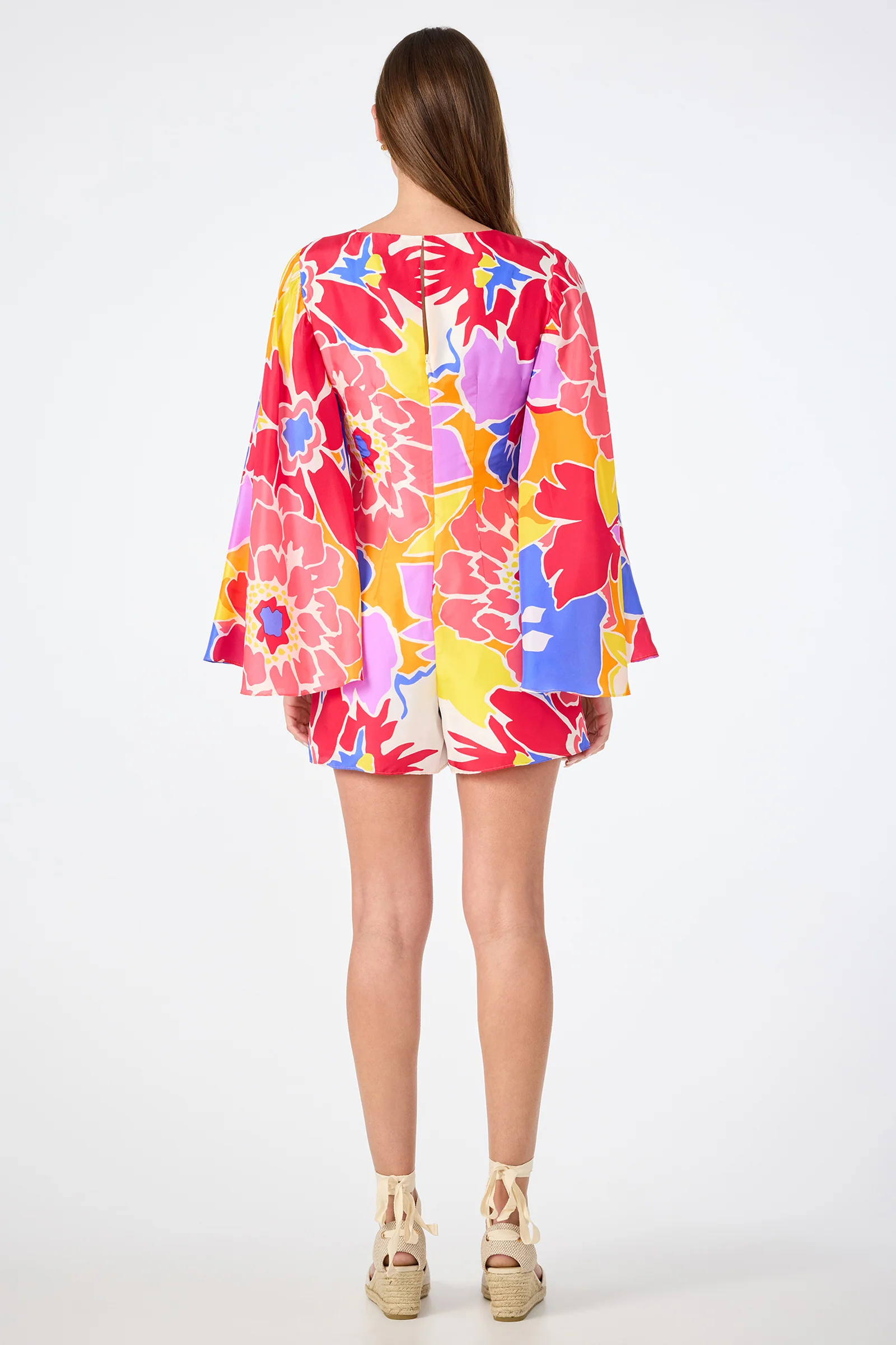 Miera V-Neck Romper - Soie Paradis - Image 3