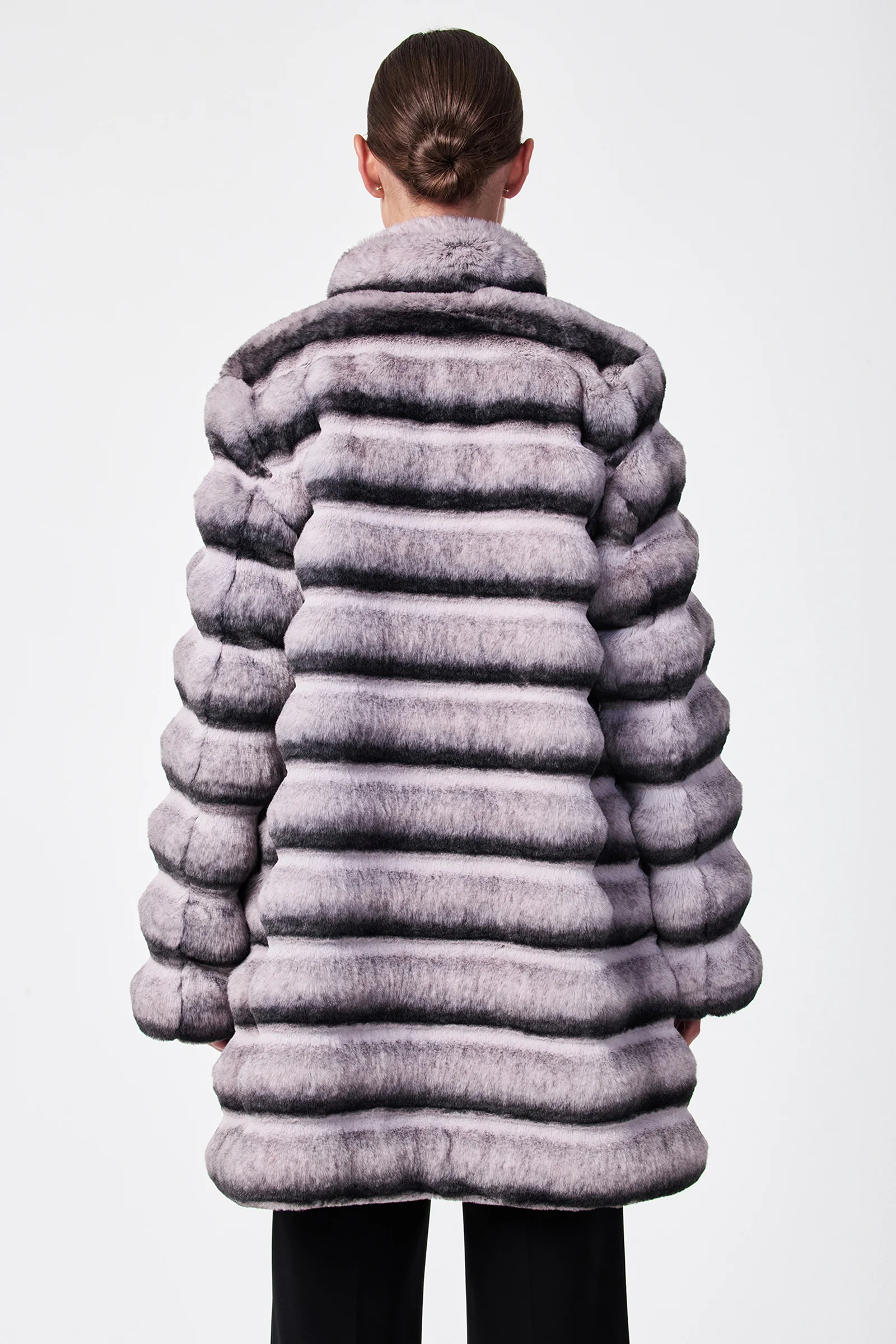 Mikel 2 Faux Fur Mid-Length Coat - Image 4