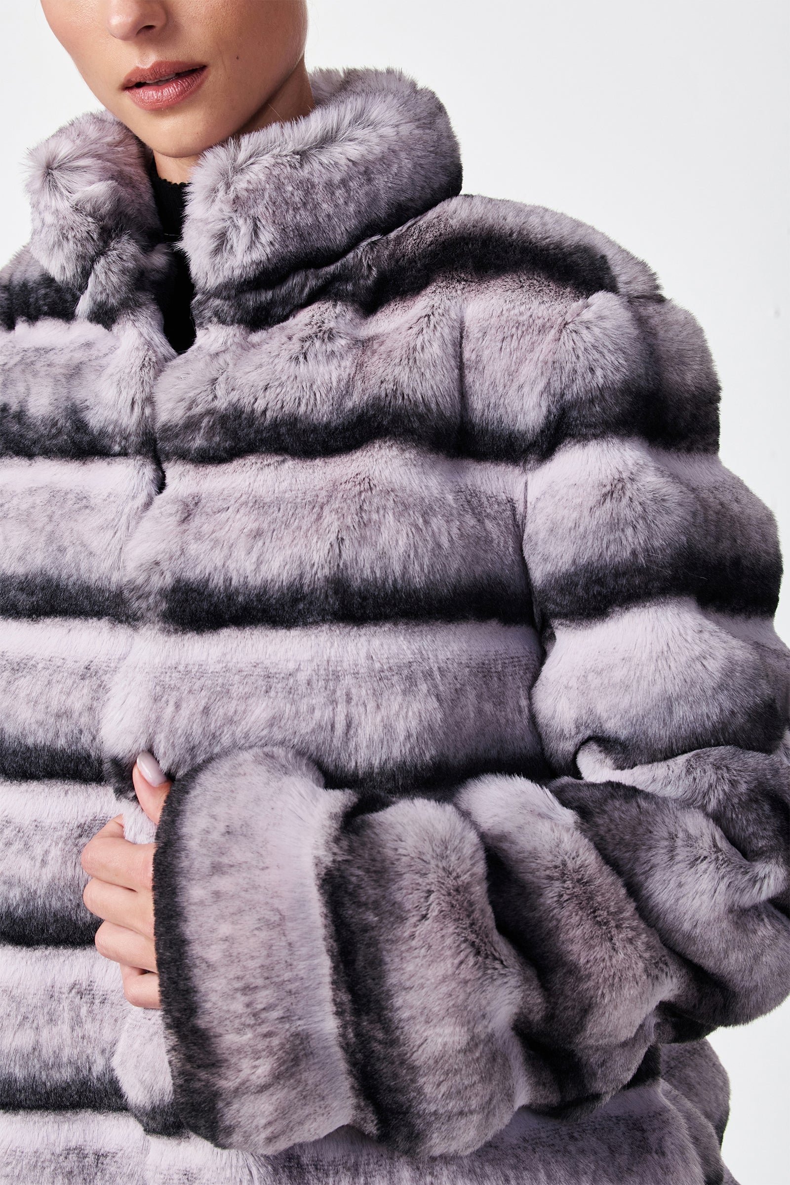 Mikel 2 Faux Fur Mid-Length Coat - Image 5