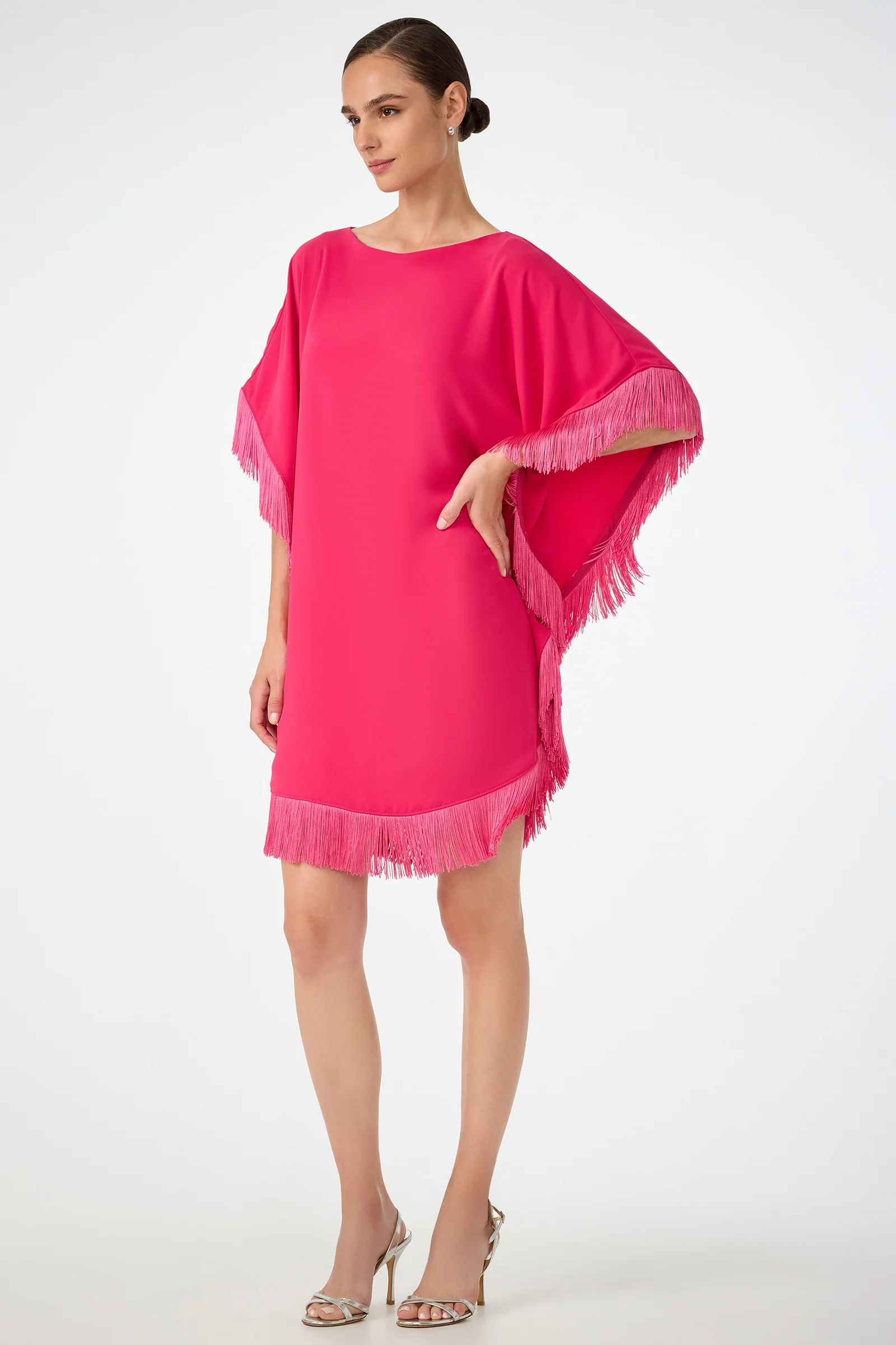 Mini Neena Fringe Caftan Dress - Image 3