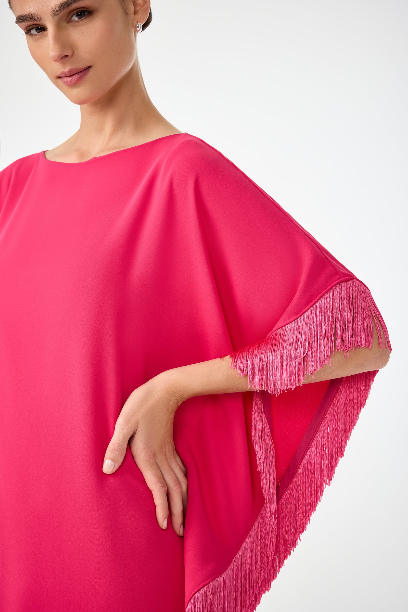 Mini Neena Fringe Caftan Dress - Image 5