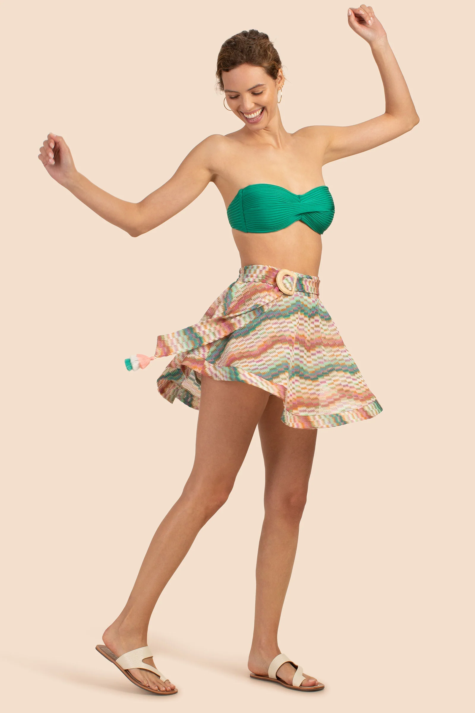 Mirage Crochet Belted Skirt - Image 4