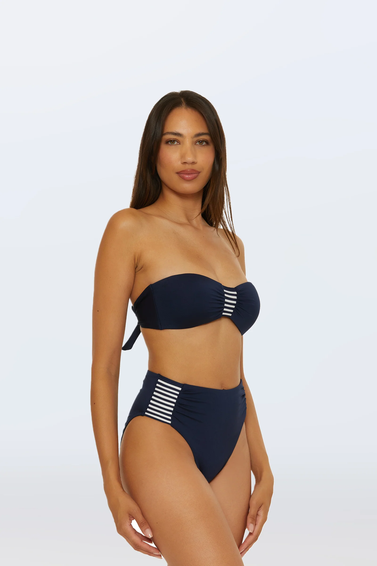 Monaco Pleated High-Waist Bikini Bottom - Image 3