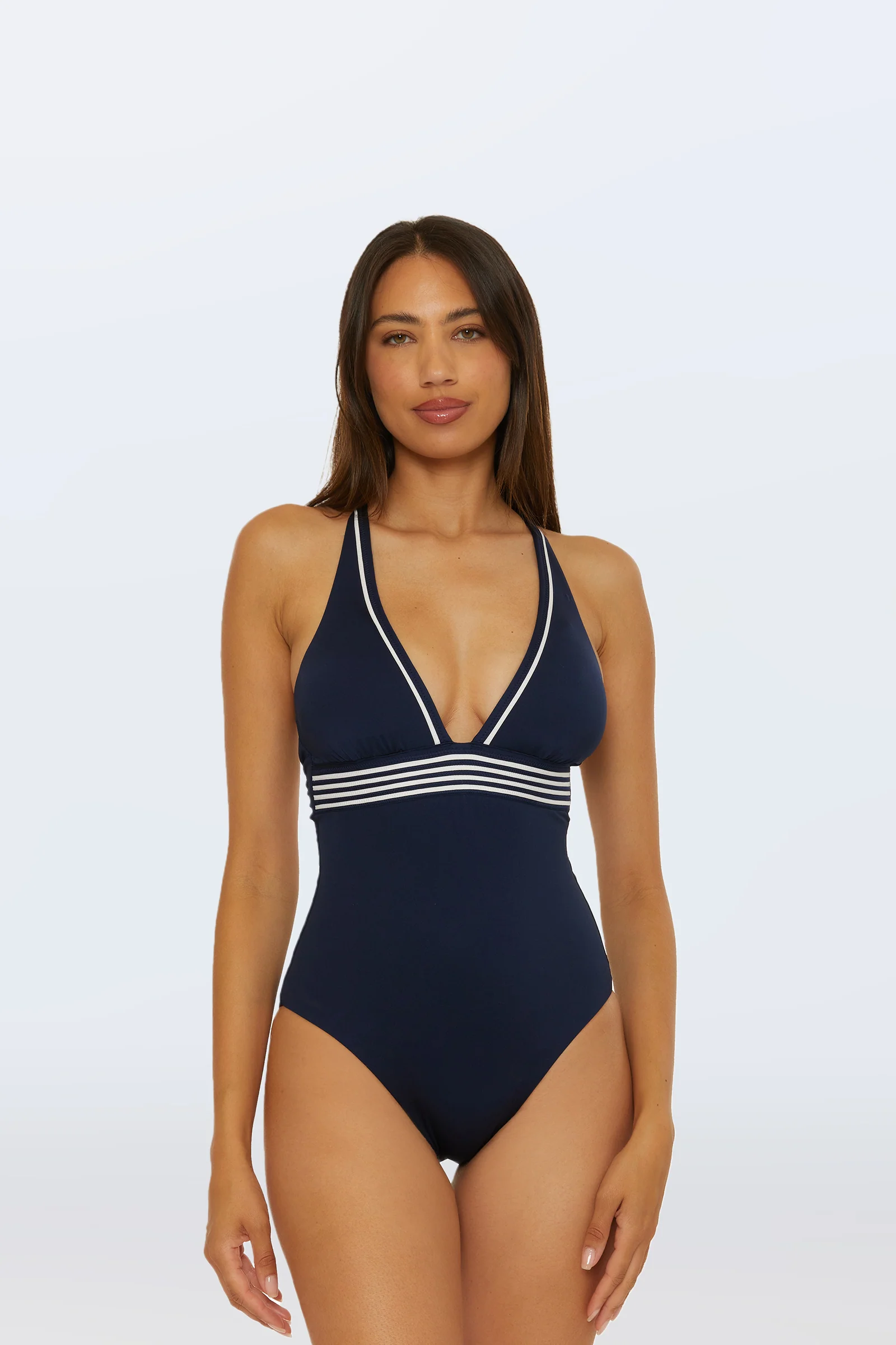 Monaco Pleated Plunge One-Piece - Image 4