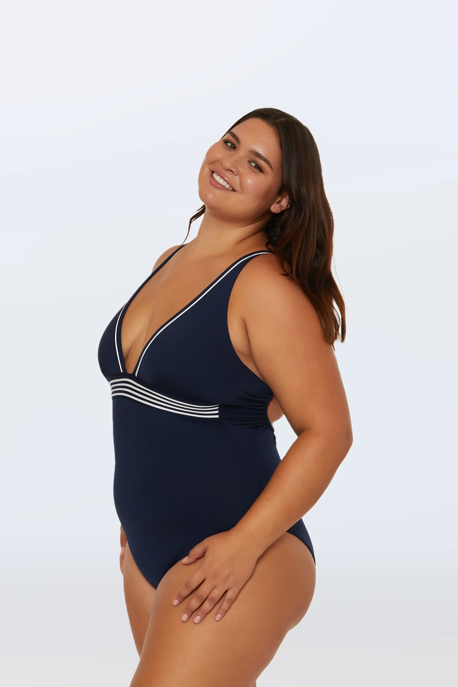 Monaco Pleated Plunge One-Piece - Image 8