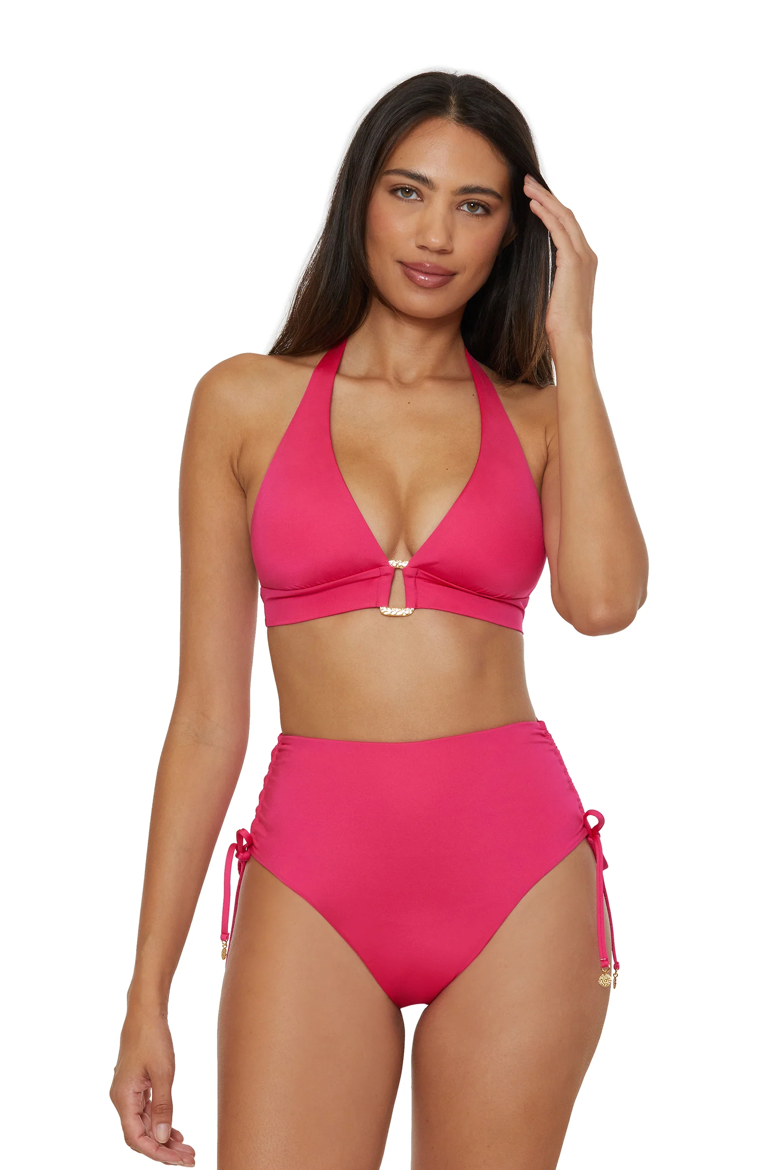 Monaco Shirred Tie High-Waist Swim Bottom - Image 6