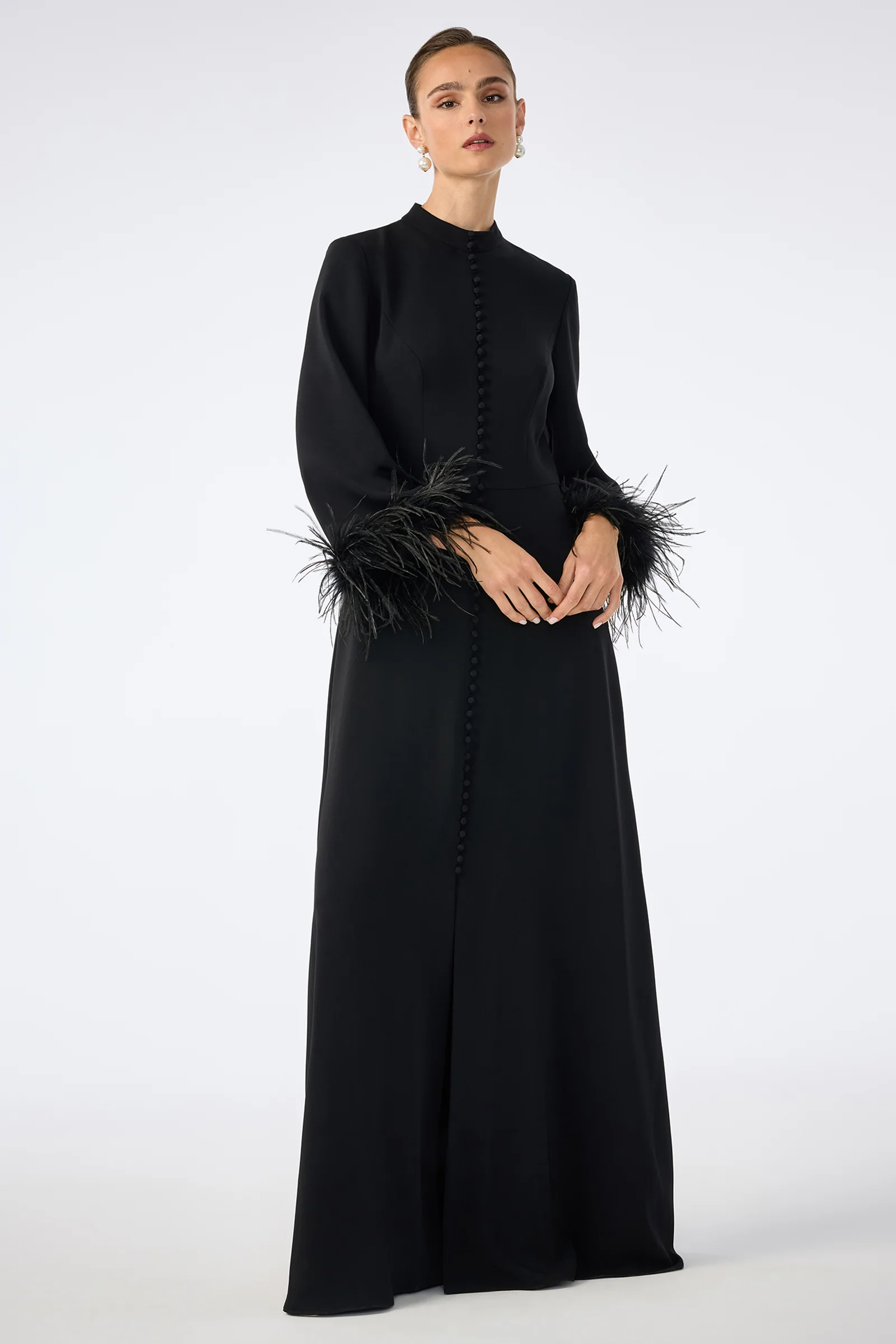 Montmartre Feather-Cuff Maxi Dress - Image 2