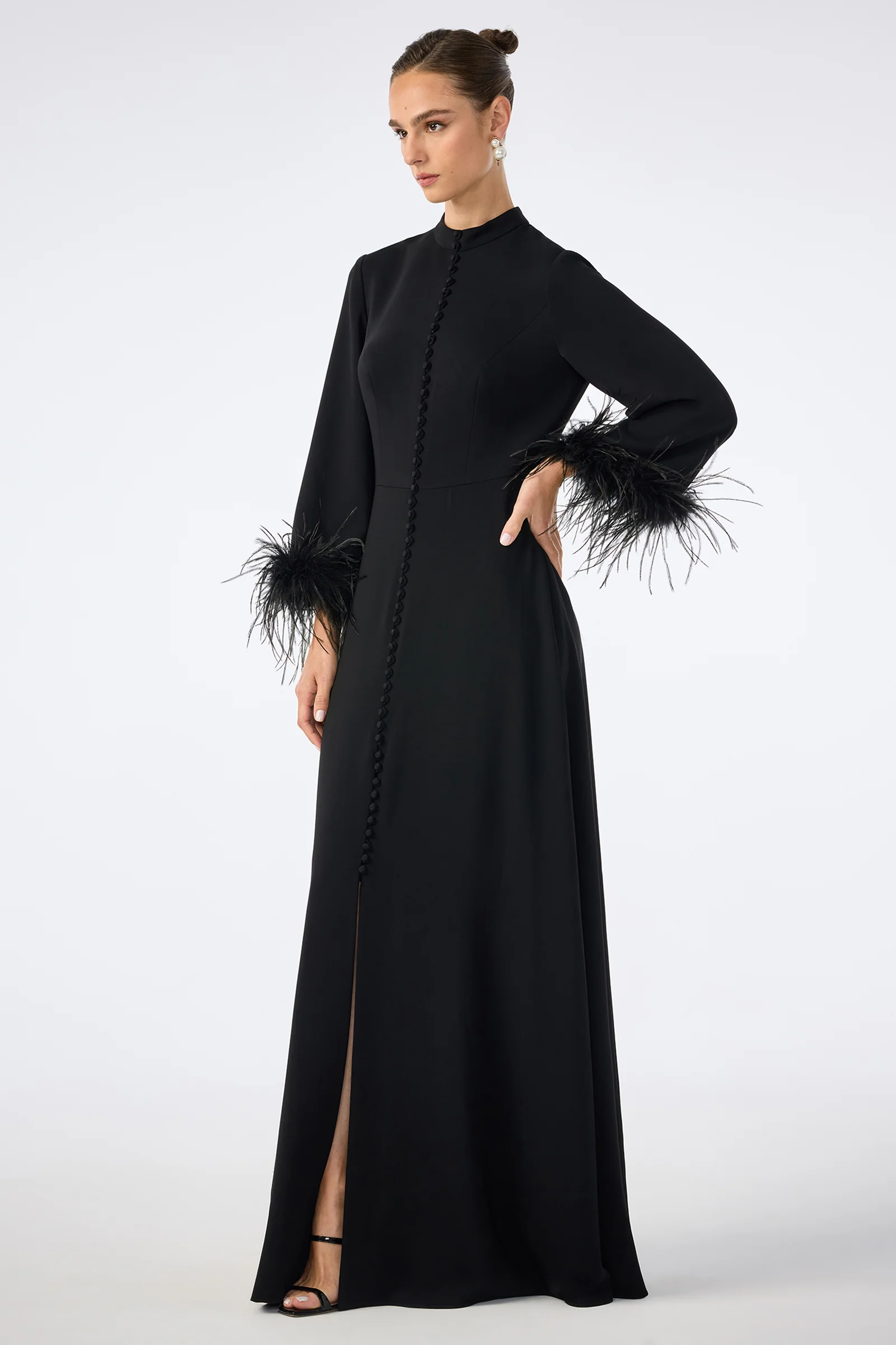 Montmartre Feather-Cuff Maxi Dress - Image 3