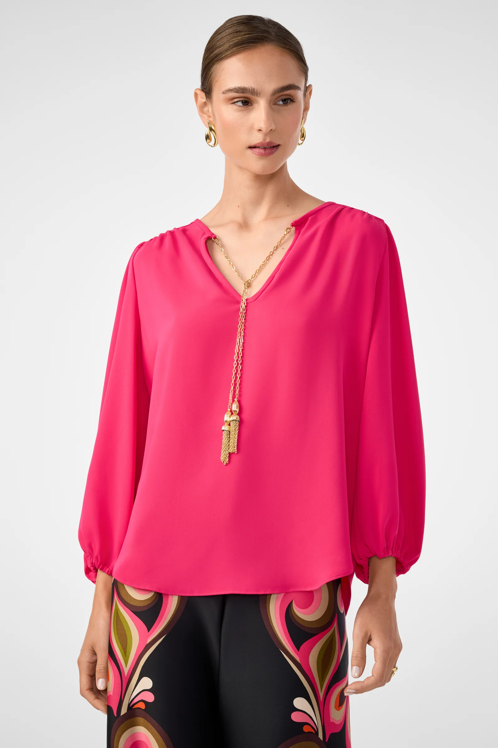 Morabi Split-Neck Top