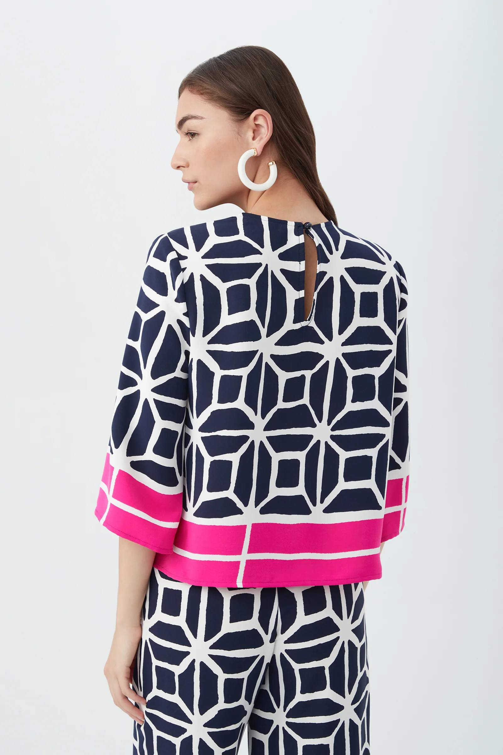 Muria 3/4-Sleeve Top - Durell Georgette - Image 3