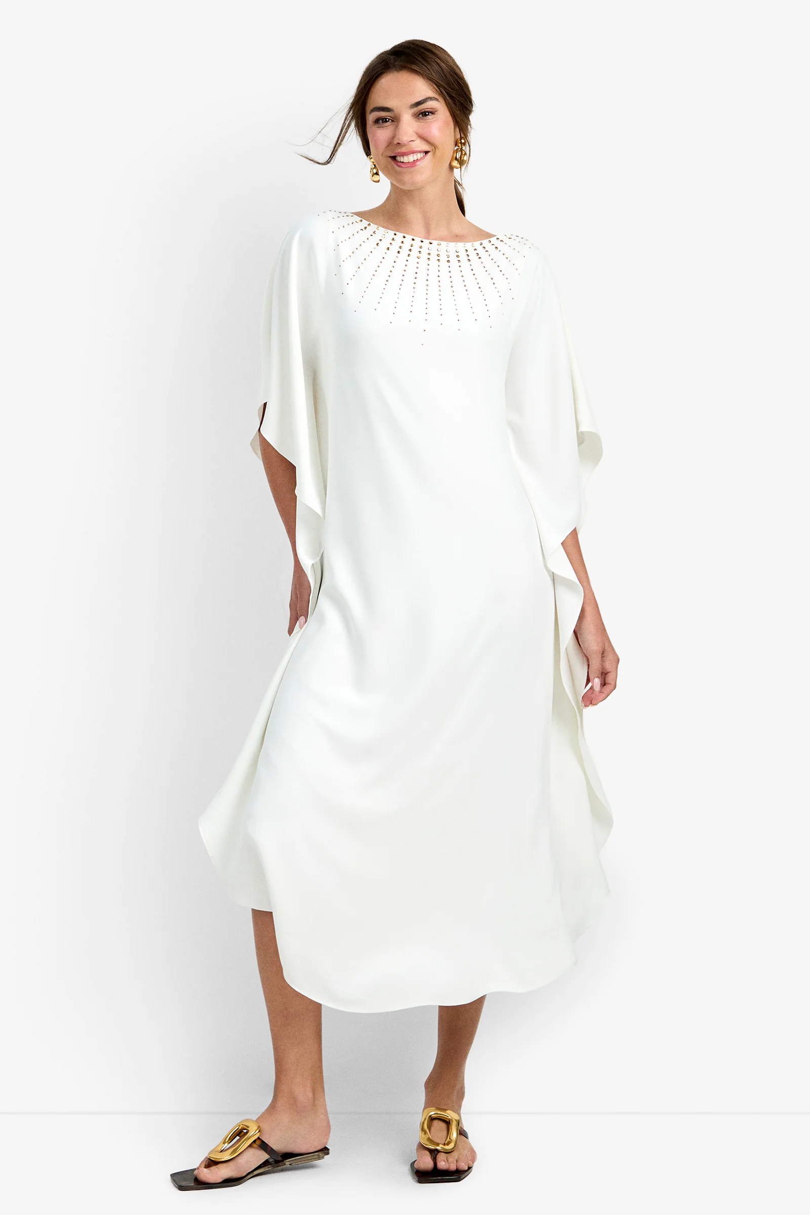 Neena Rhinestone Caftan Dress
