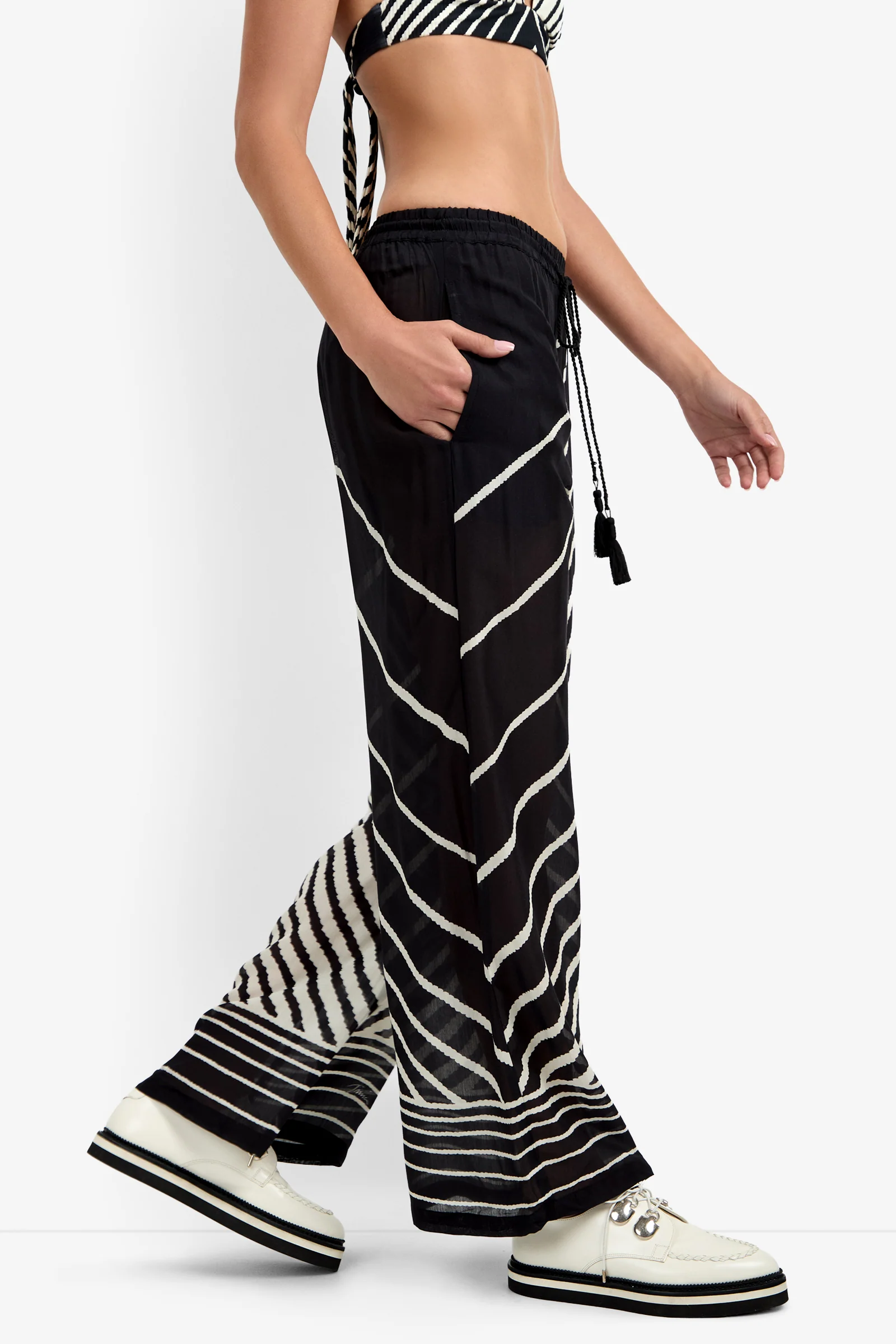Net Stripe Beach Pant - Image 4