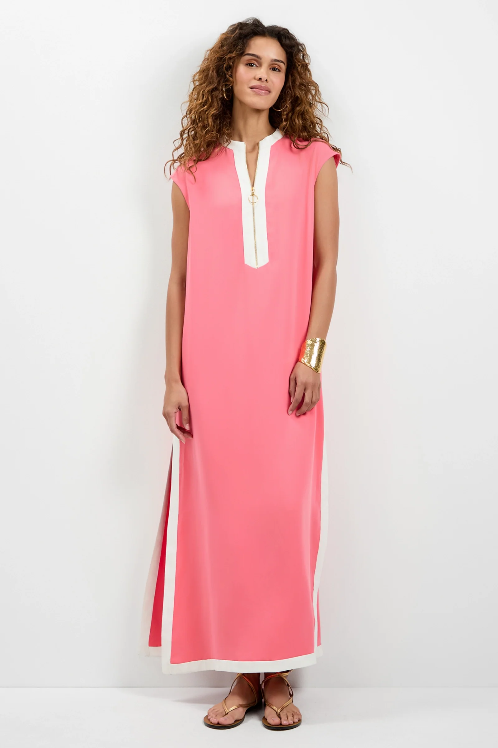 Nuvola Zip-Front Midi Dress