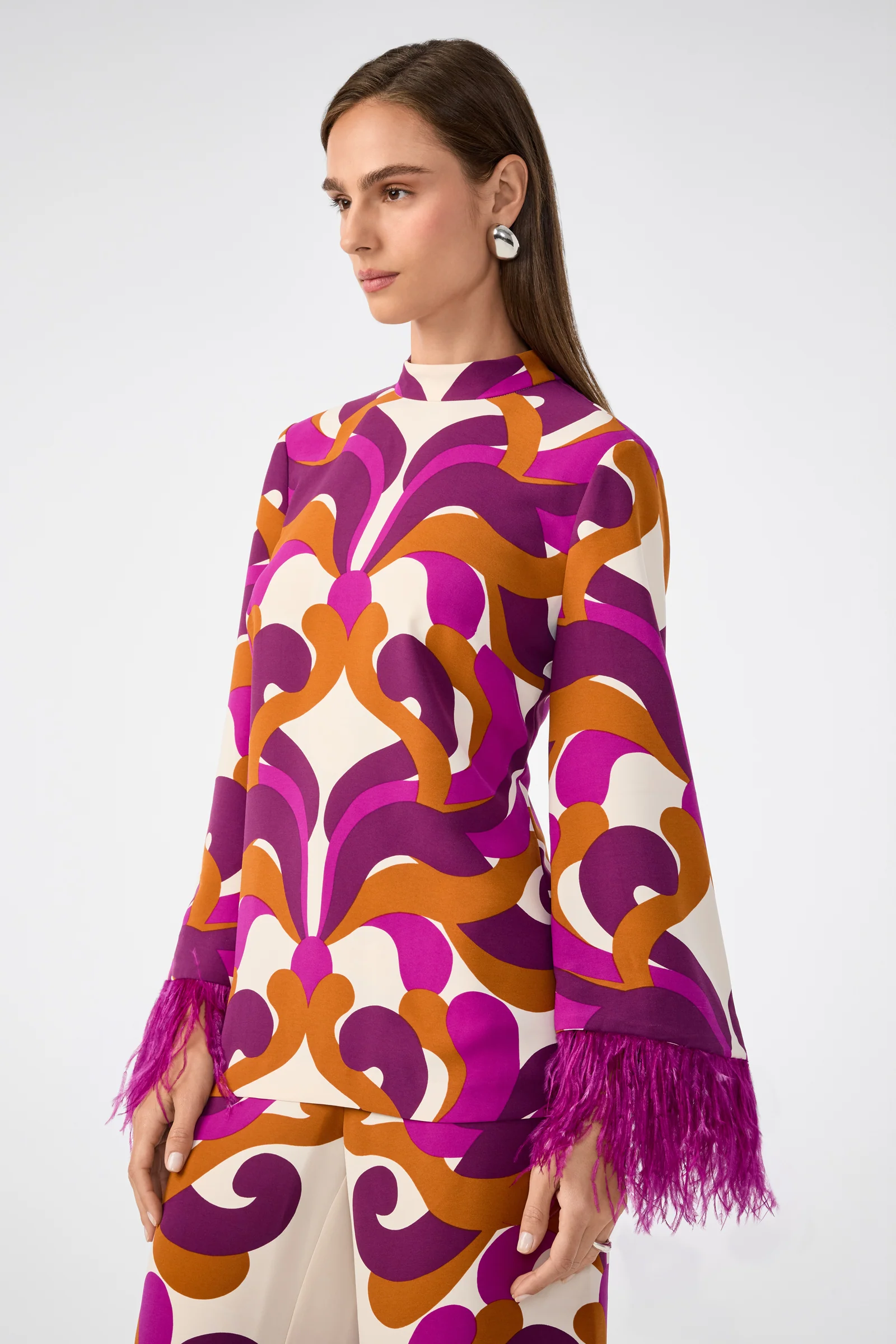 Nyssa Feather-Cuff Top - Image 3