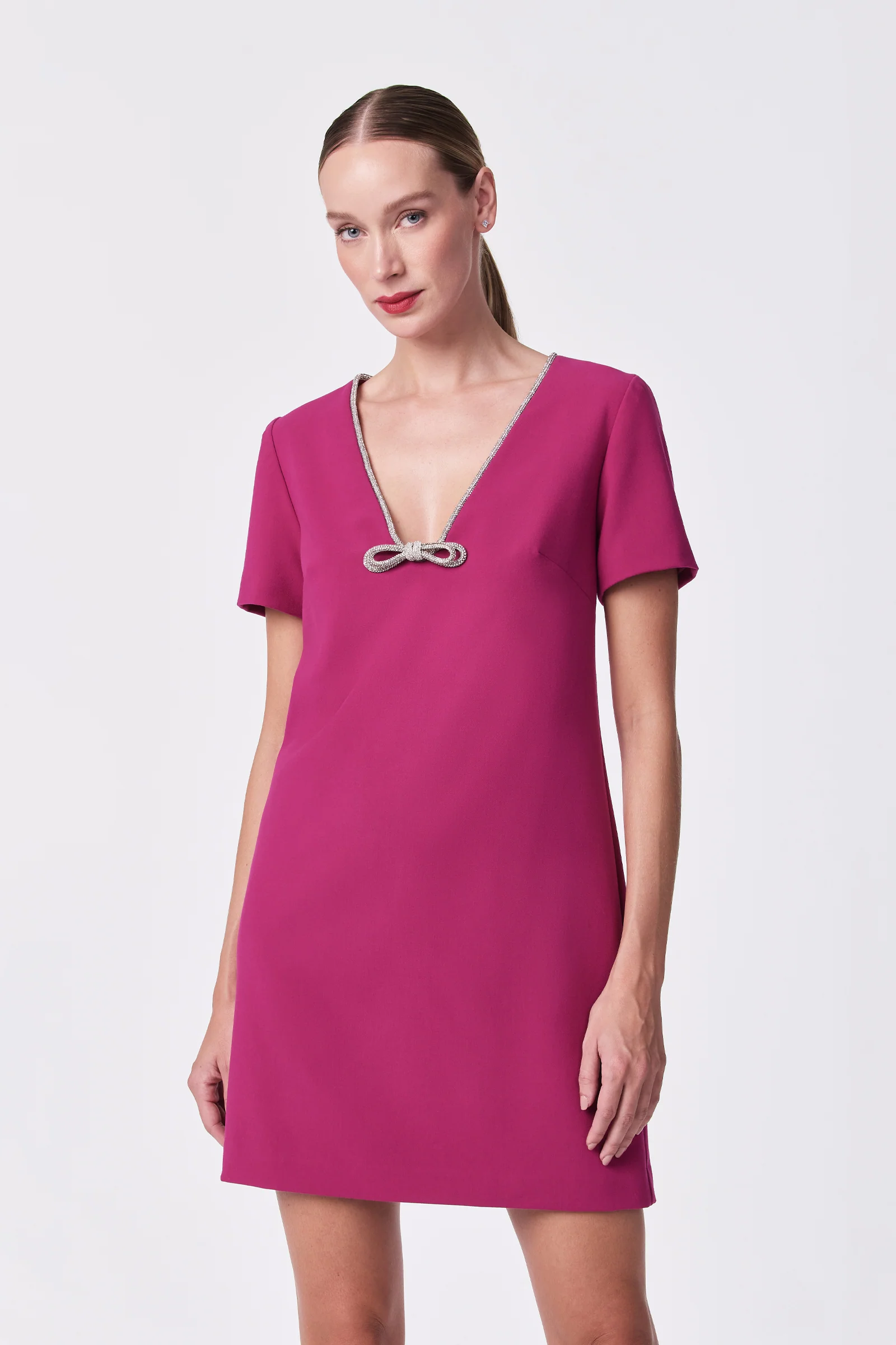 Obelle Crystal Trim Mini Dress - Image 2