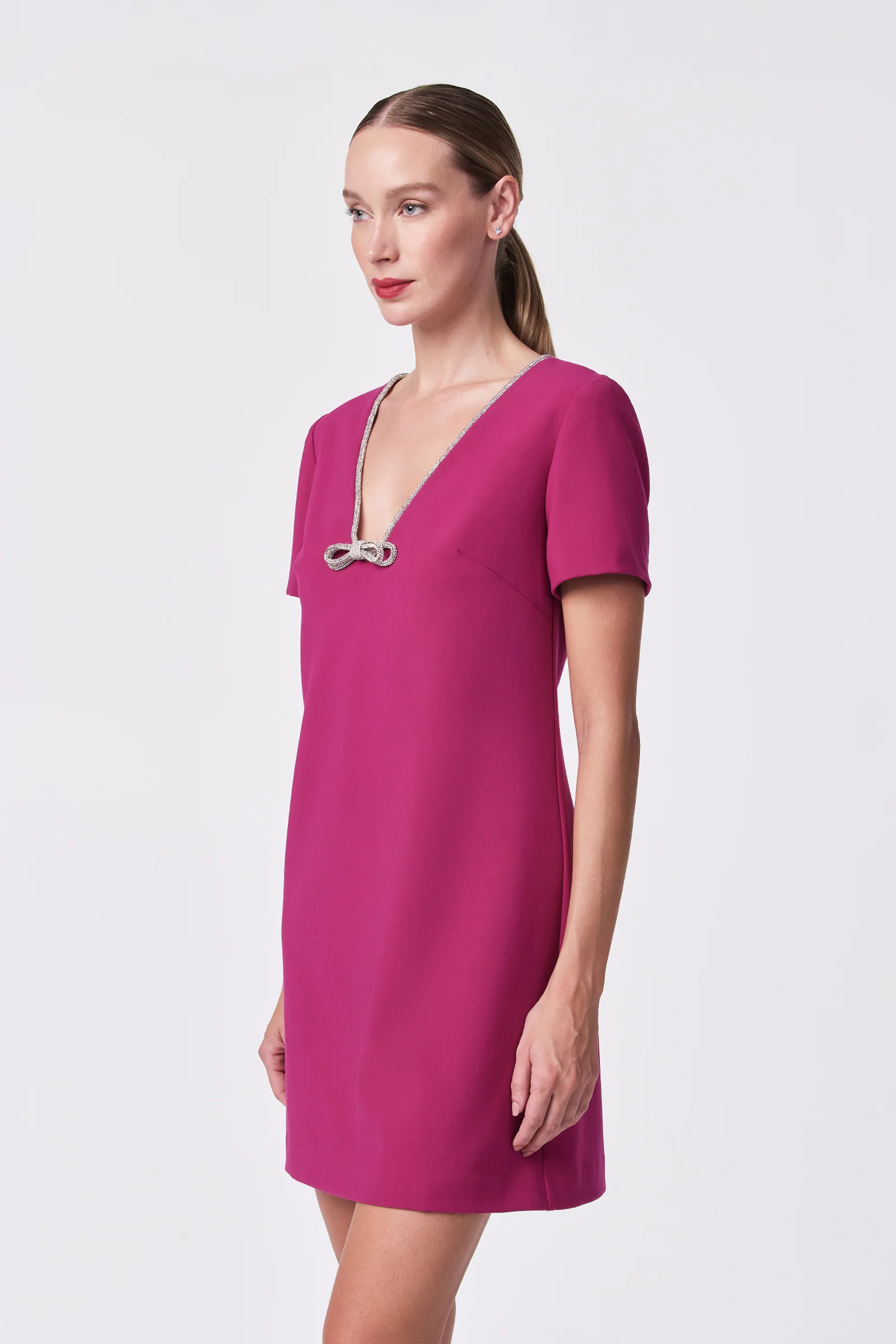 Obelle Crystal Trim Mini Dress - Image 3