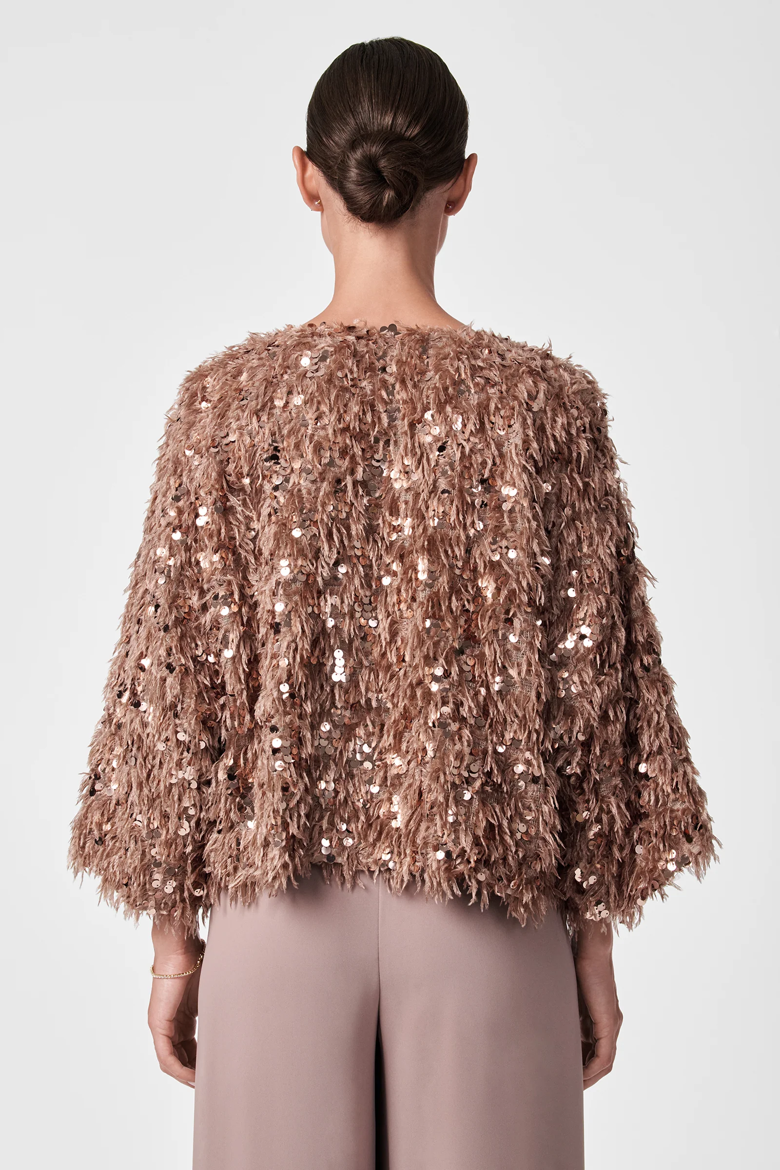 Oller Cropped Faux Fur Coat - Image 4