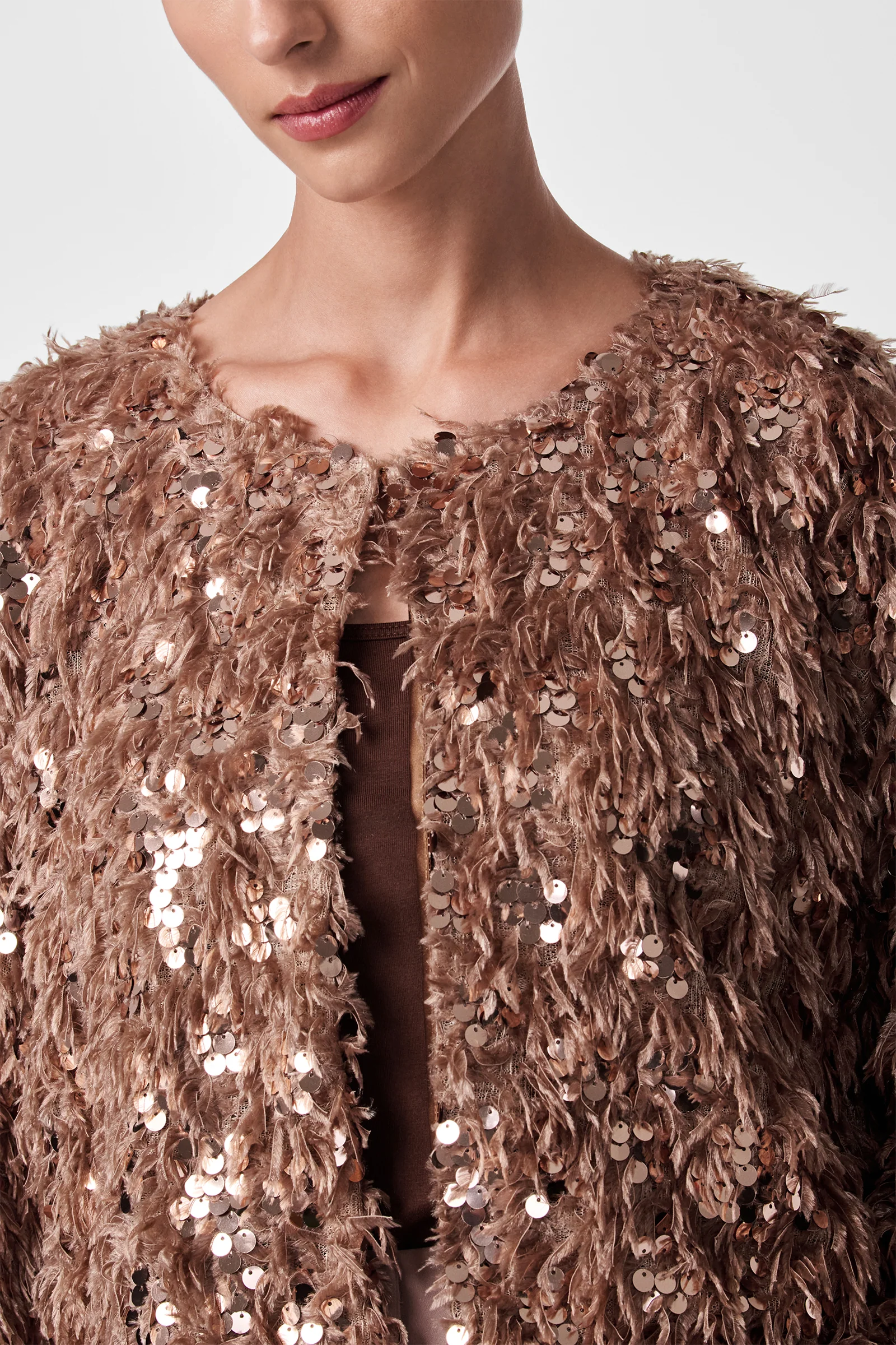 Oller Cropped Faux Fur Coat - Image 5