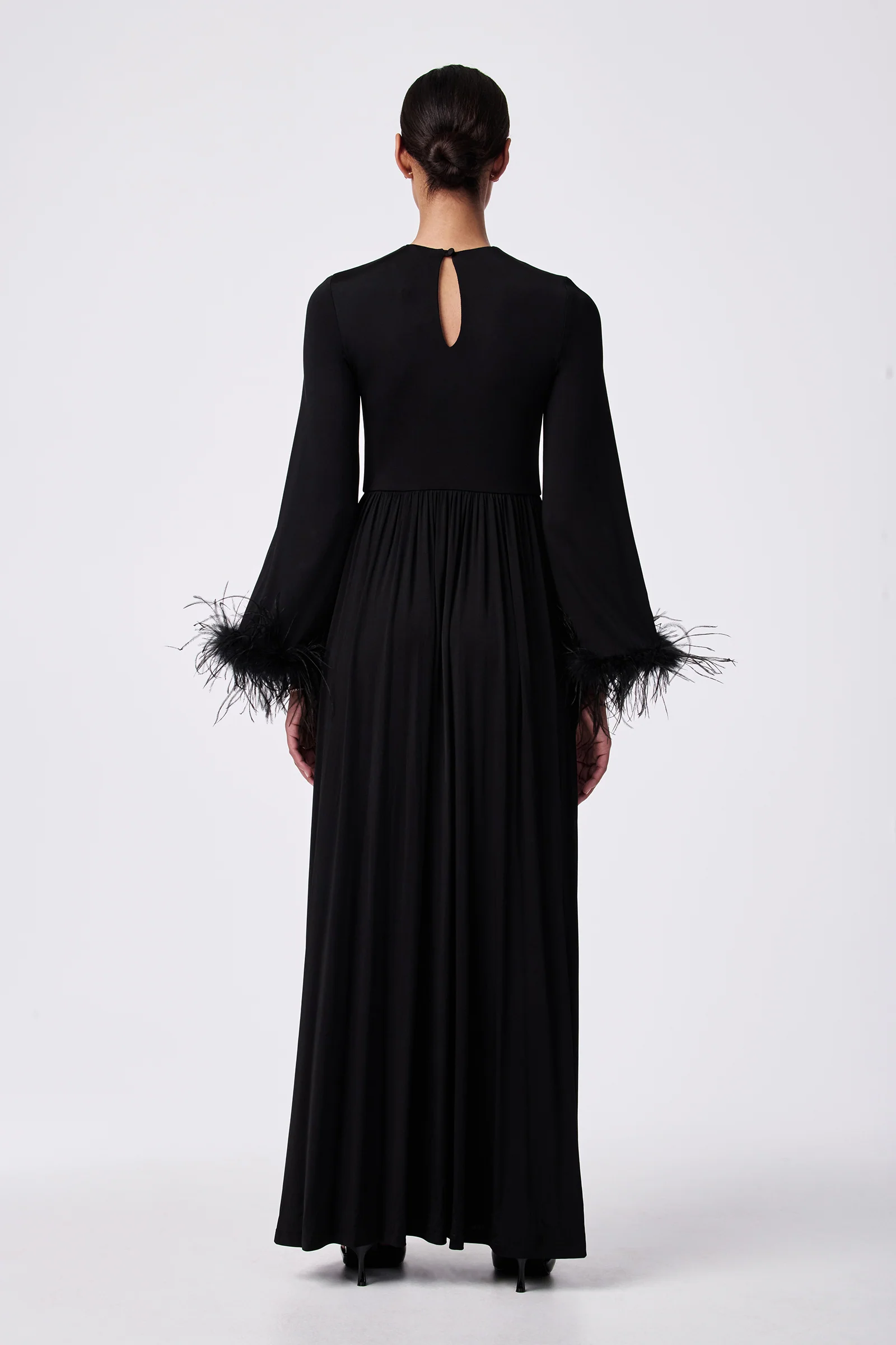Orla Feather-Cuff Maxi Dress - Image 4