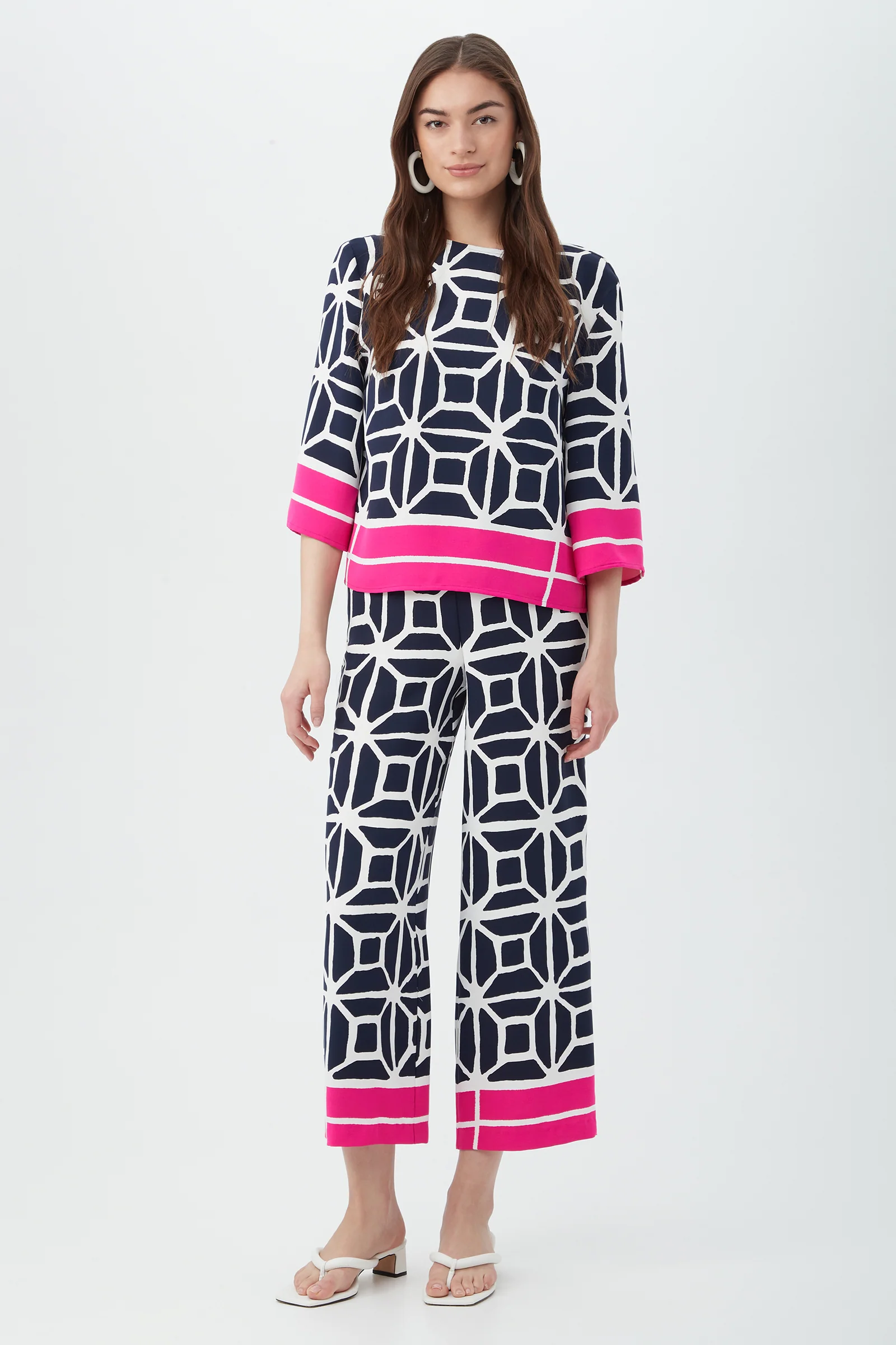 Orlett Wide-Leg Crop Pant - Durell Georgette - Image 2
