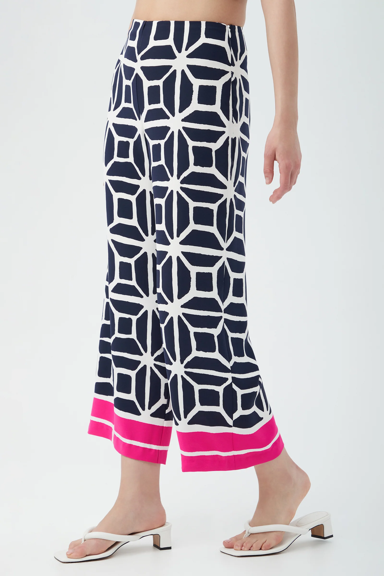 Orlett Wide-Leg Crop Pant - Durell Georgette - Image 3
