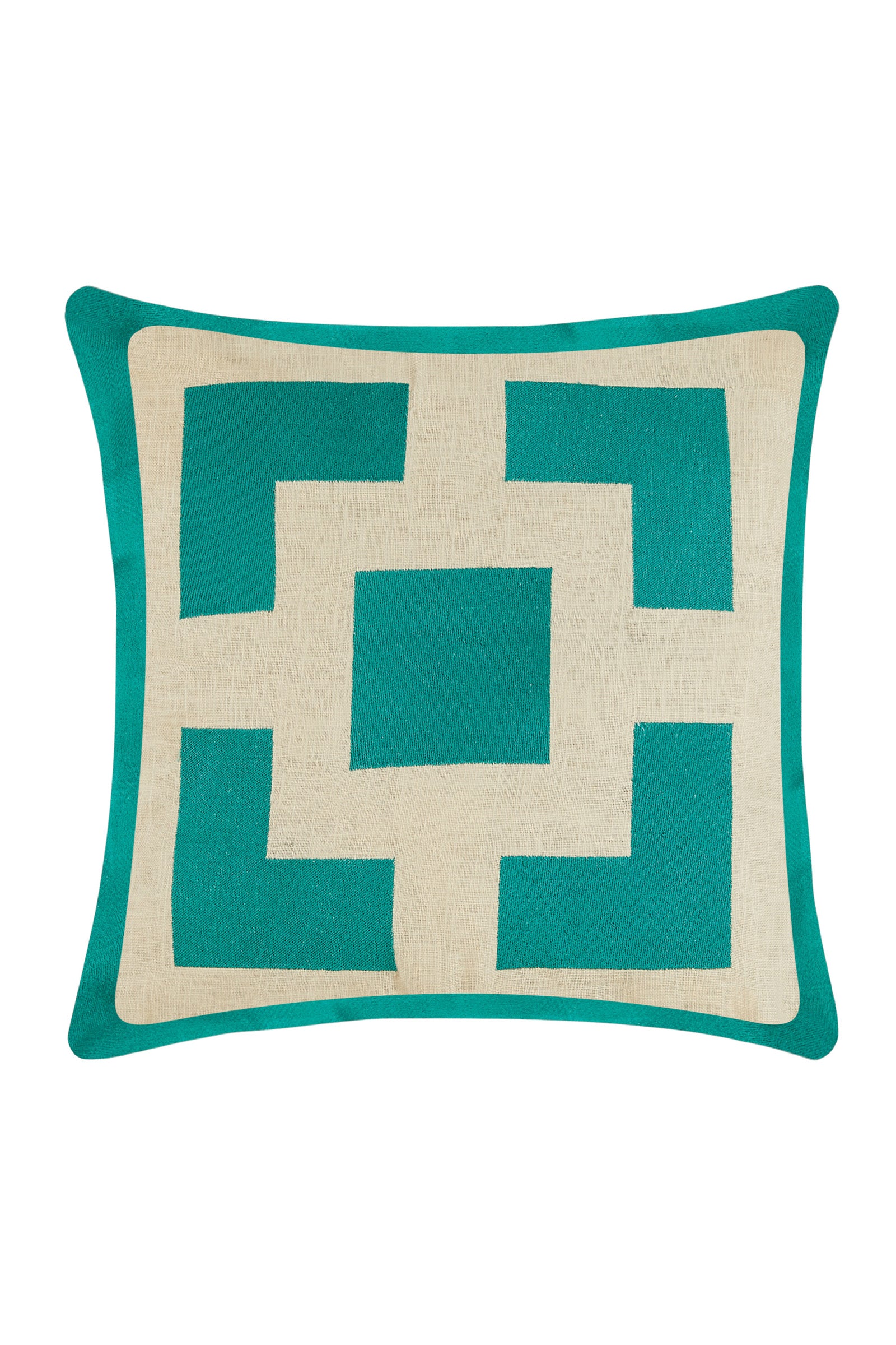 Palm Springs Block Embroidered Square Pillow - Image 5