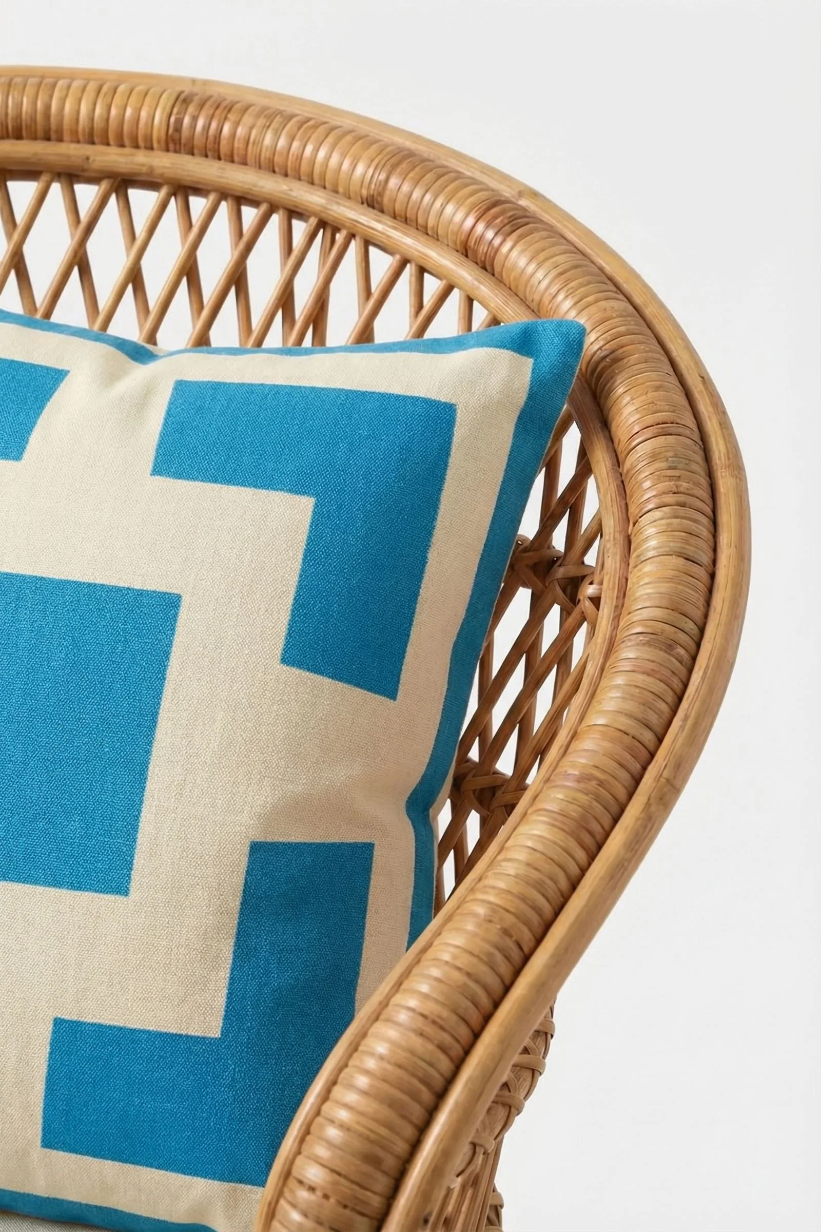 Palm Springs Block Embroidered Square Pillow - Image 3