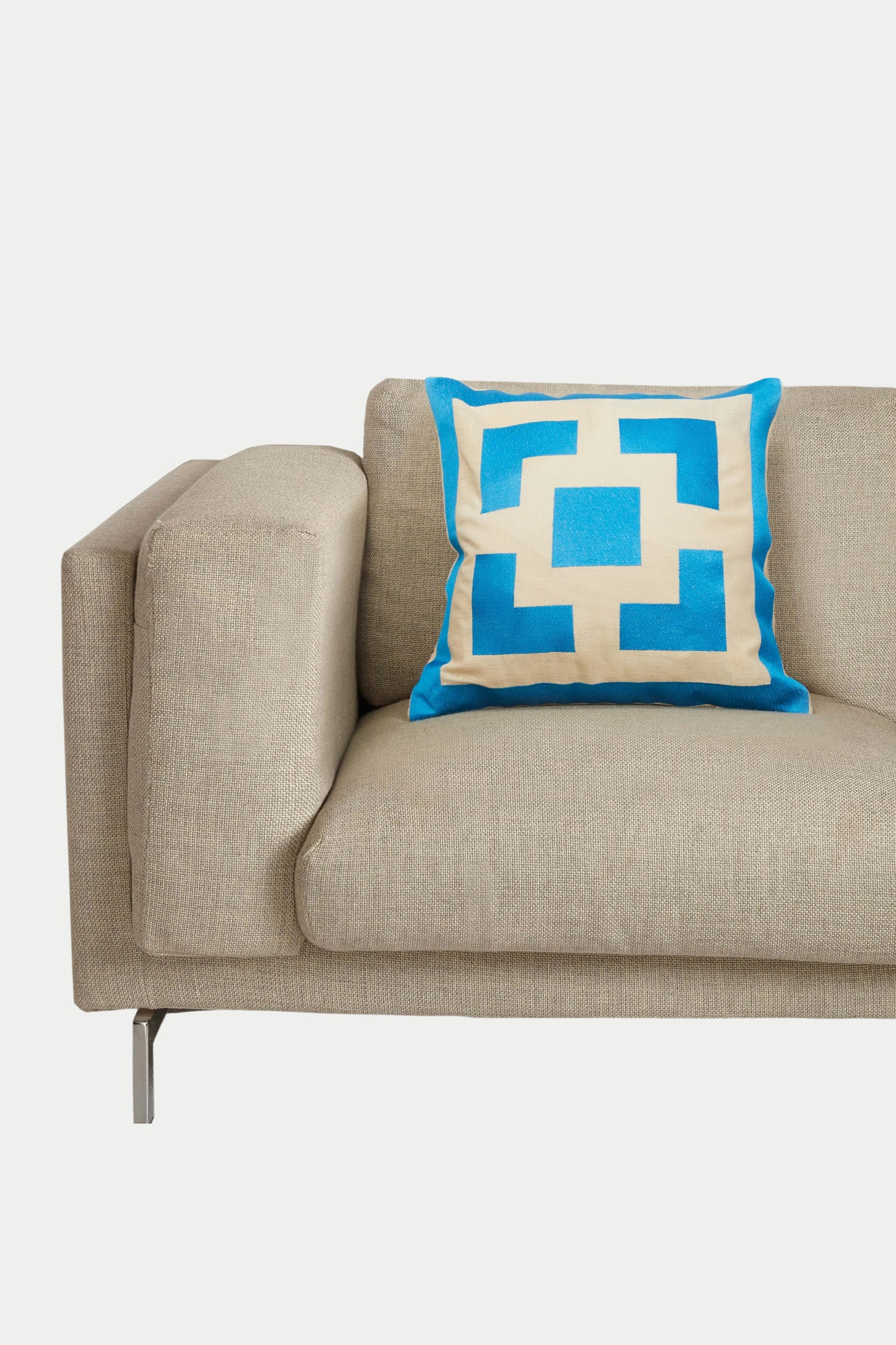 Palm Springs Block Embroidered Square Pillow - Image 6