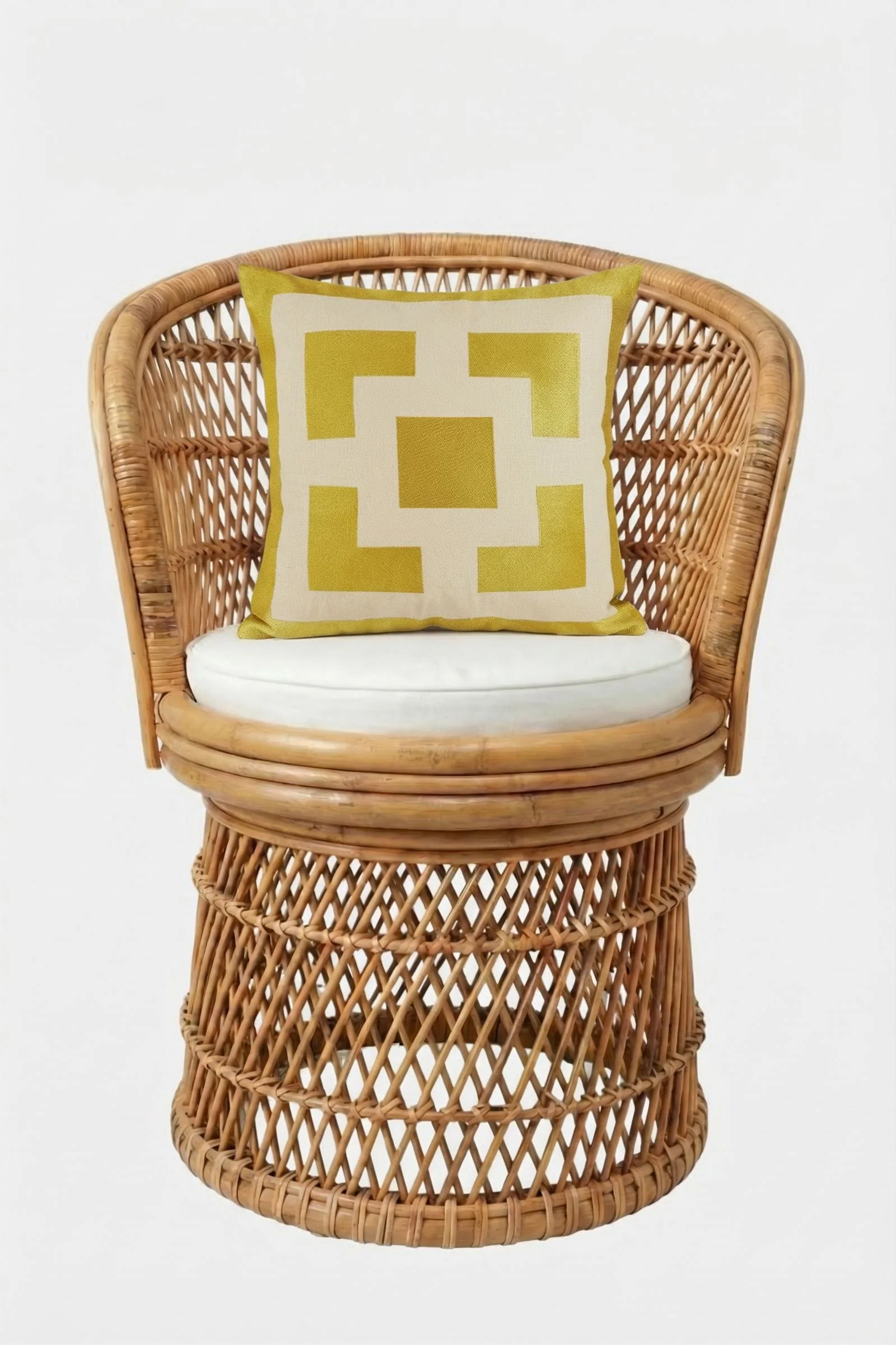 Palm Springs Block Embroidered Square Pillow - Image 2