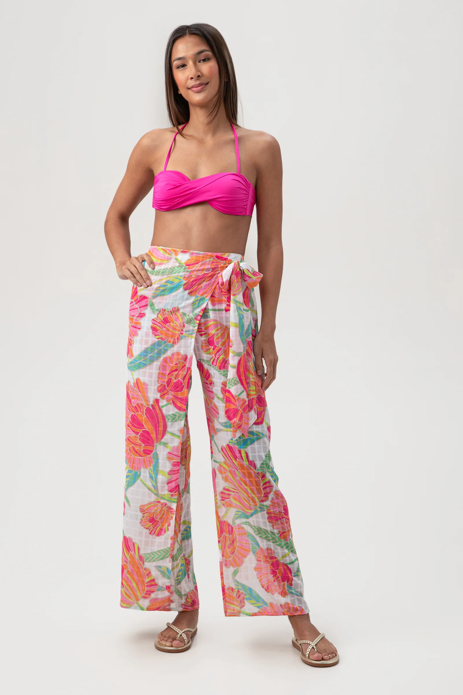 Women's Poppy Relaxed Crossover Swim Cover-Up Pant - Image 4