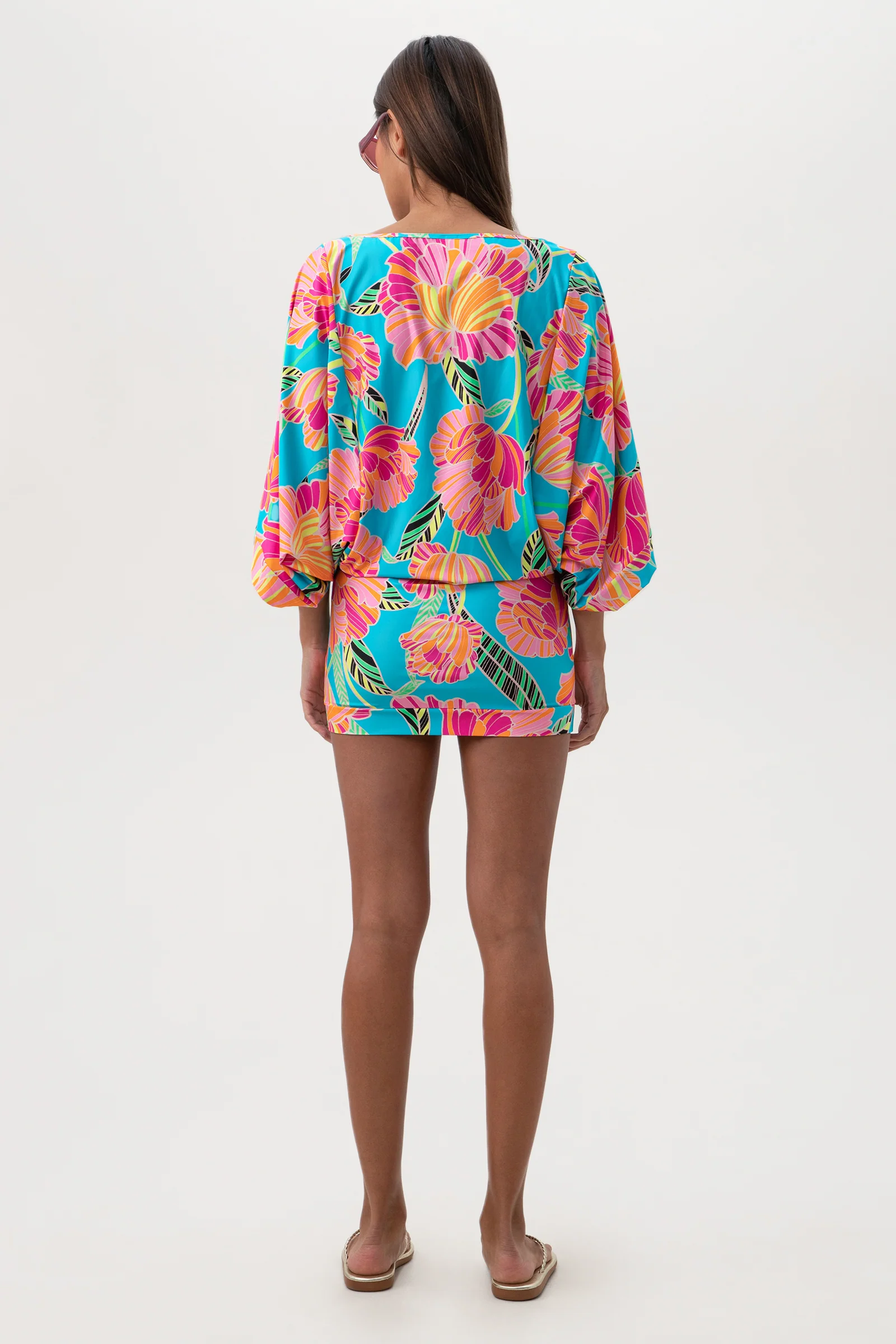 Women's Poppy Boatneck Tunic Swim Cover-Up Dress - Image 3