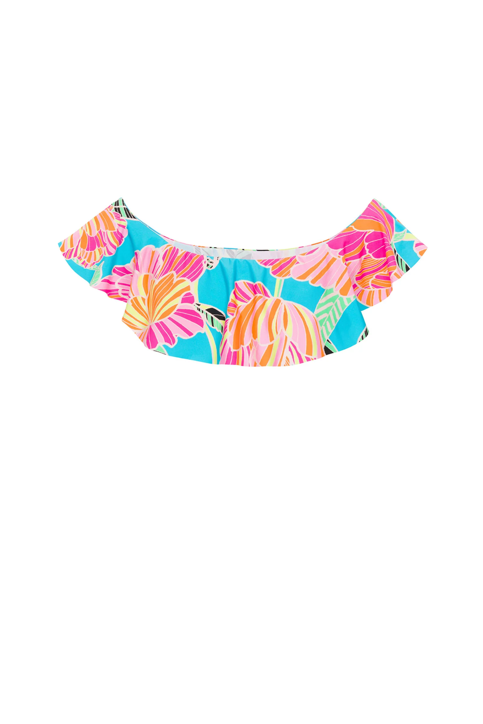 Women's Poppy Off The Shoulder Ruffle Bandeau Swim Top - Image 2