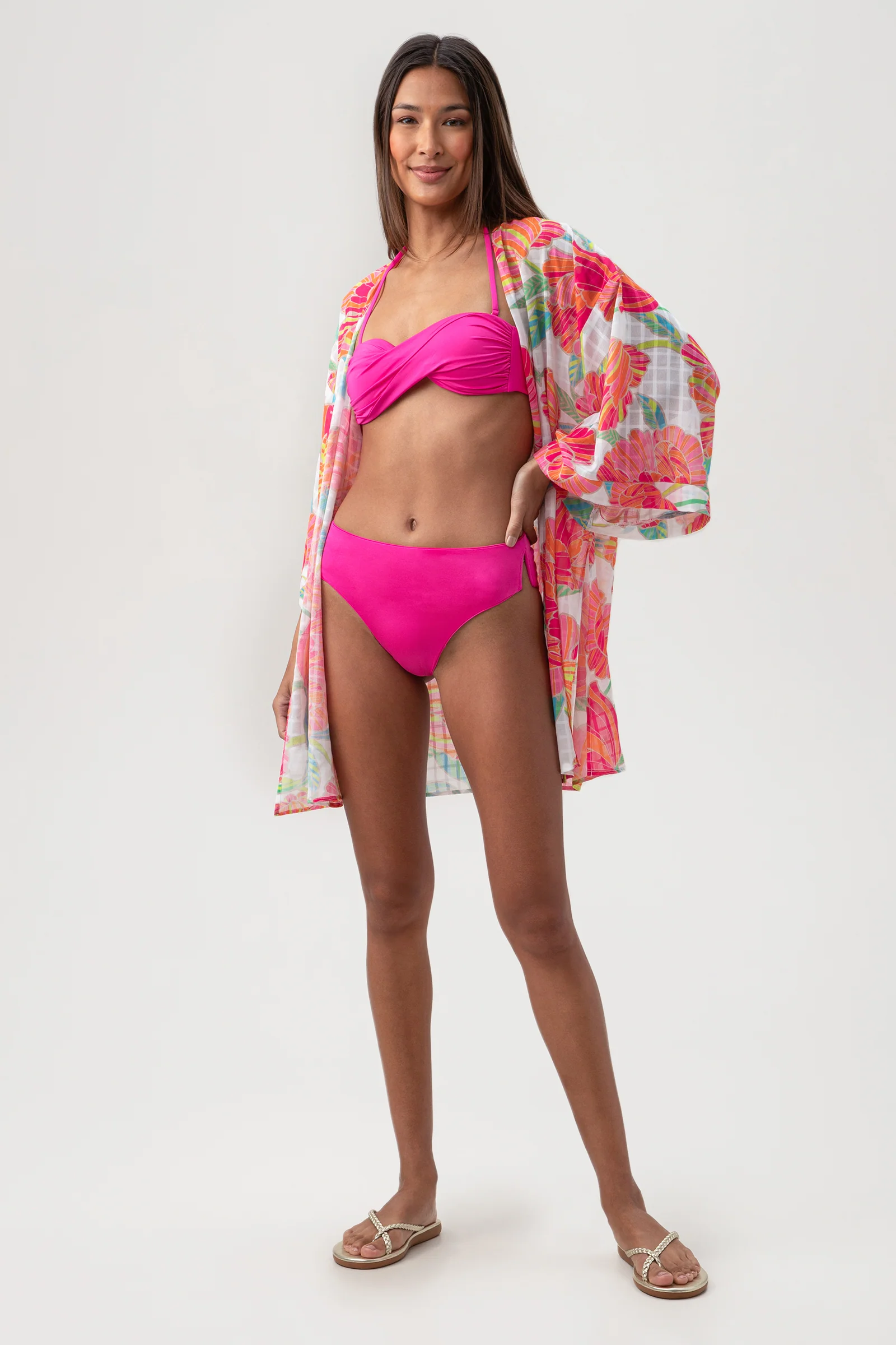 Women's Poppy Tie Front Swim Cover-Up Shirt - Image 4