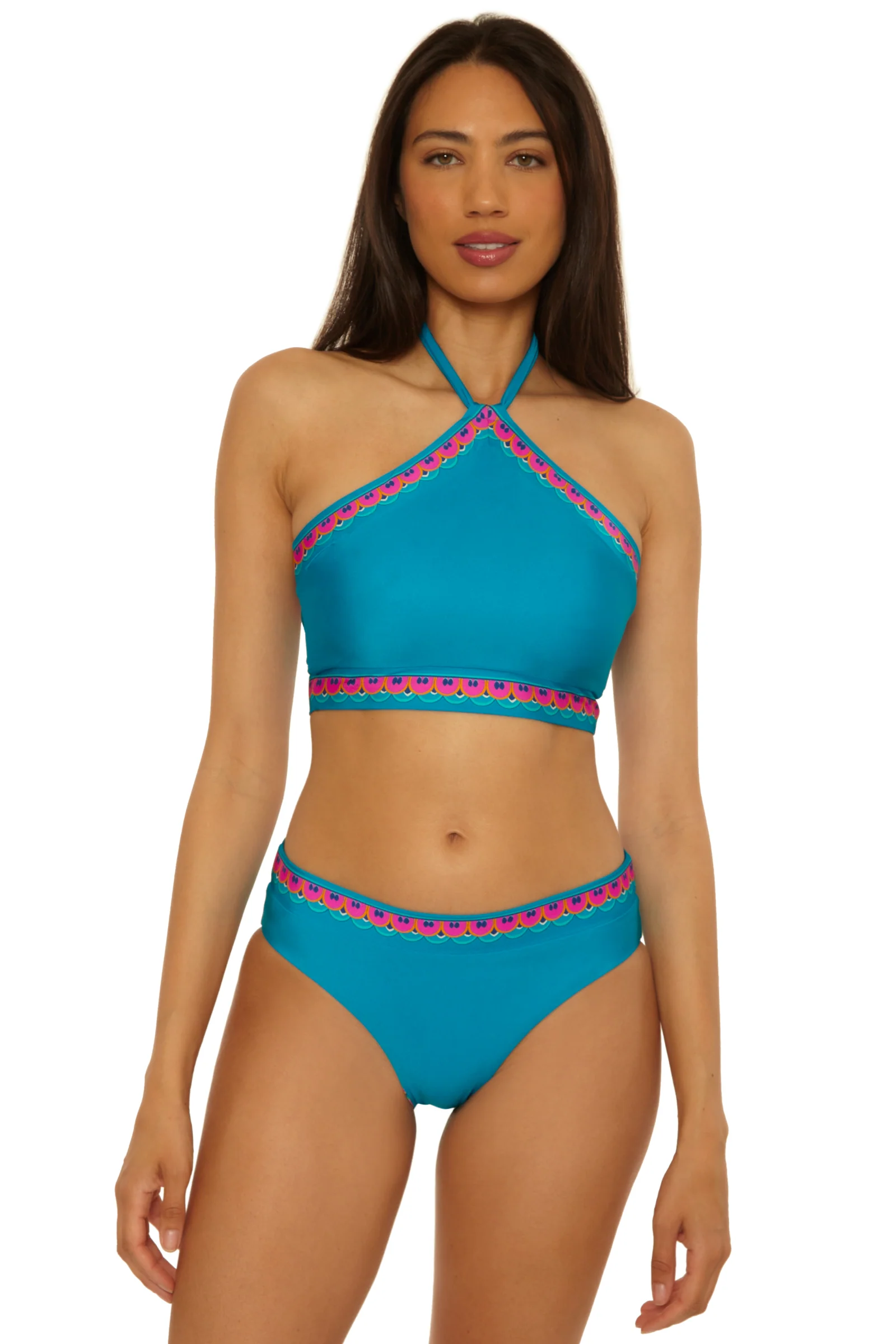 Reversible High-Neck Swim Top - Mykonos - Image 2